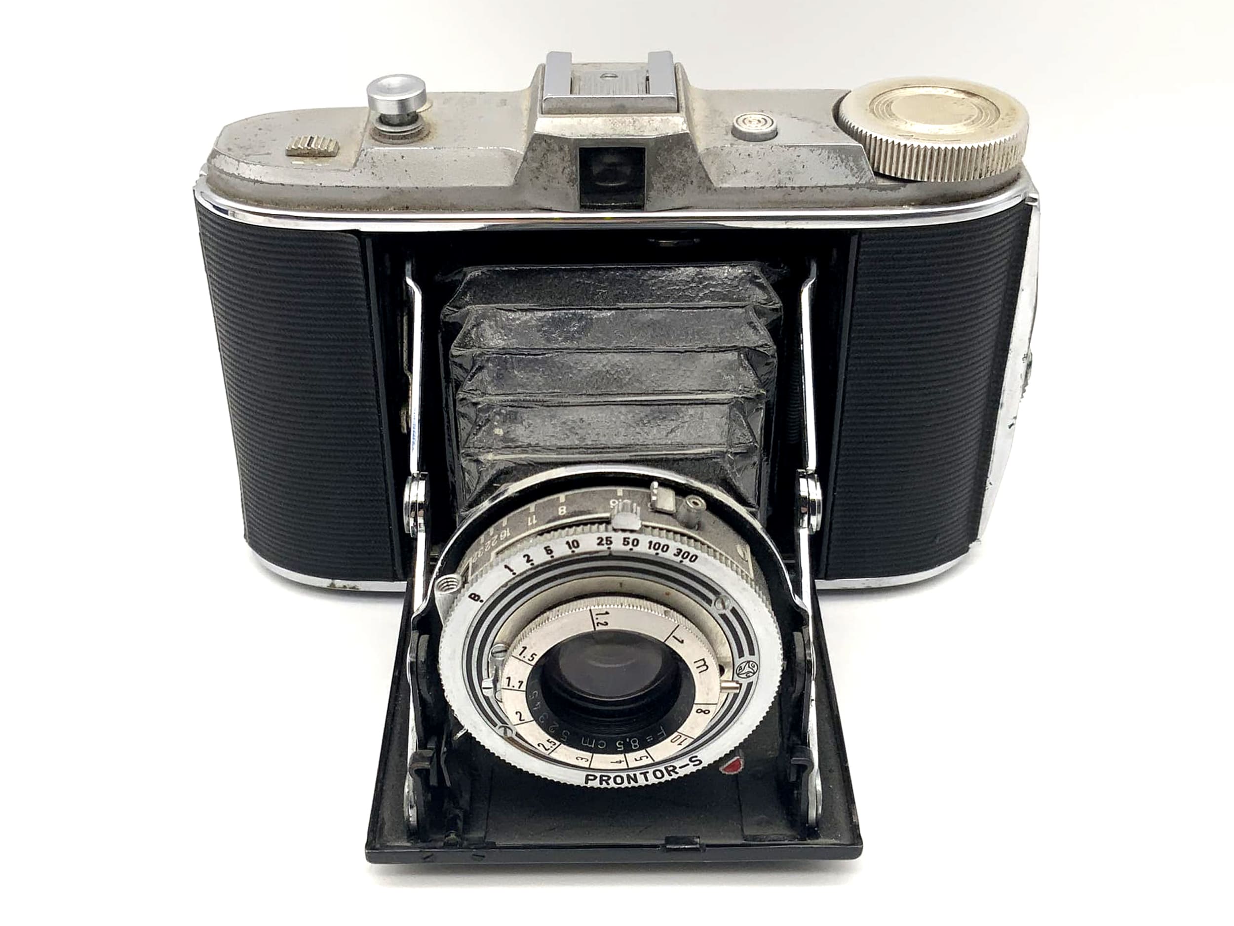 Appareil photo pliant Agfa Isolette avec objectif Apotar 1:4.5 F=8.5cm Prontor-S