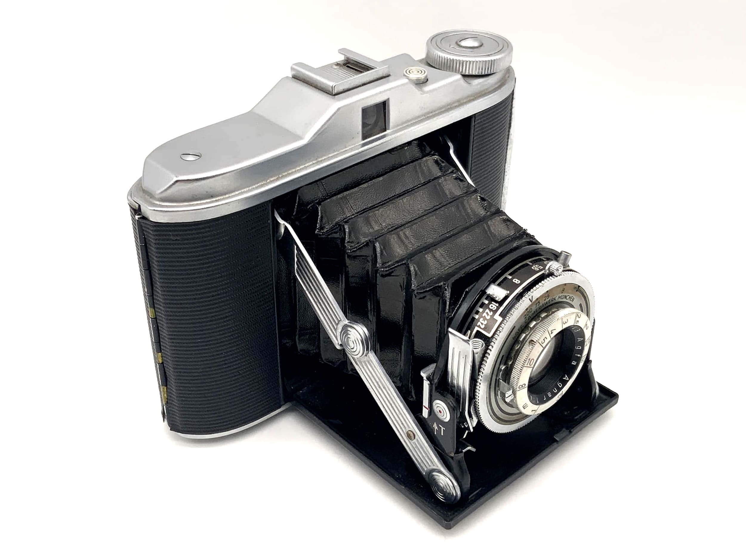 Appareil photo pliant Agfa Isolette V avec objectif Agnar 1:4.5 F=85mm Vario