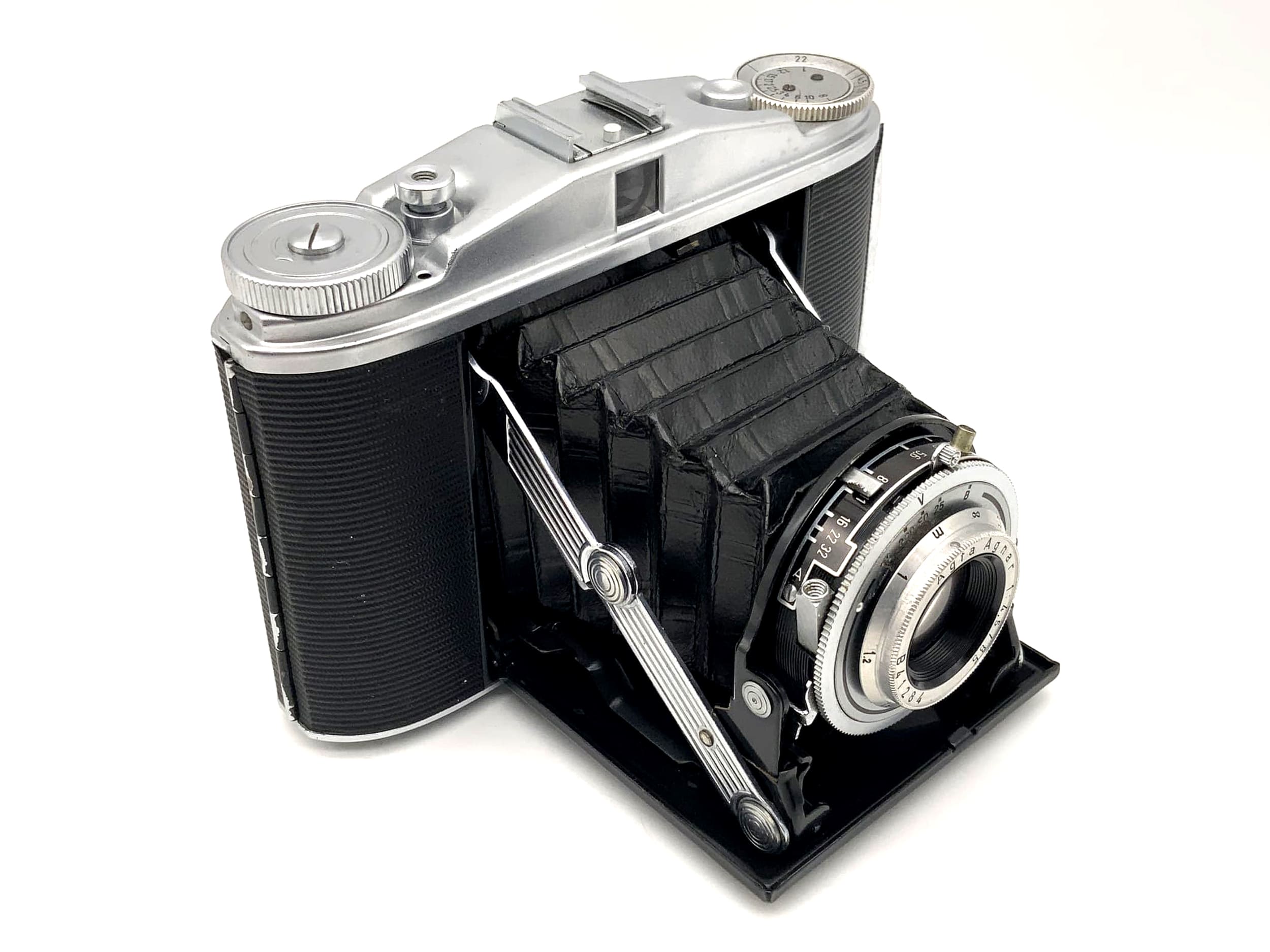 Appareil photo pliable Agfa Isolette II avec Agnar 1:4.5 / 85 Vario