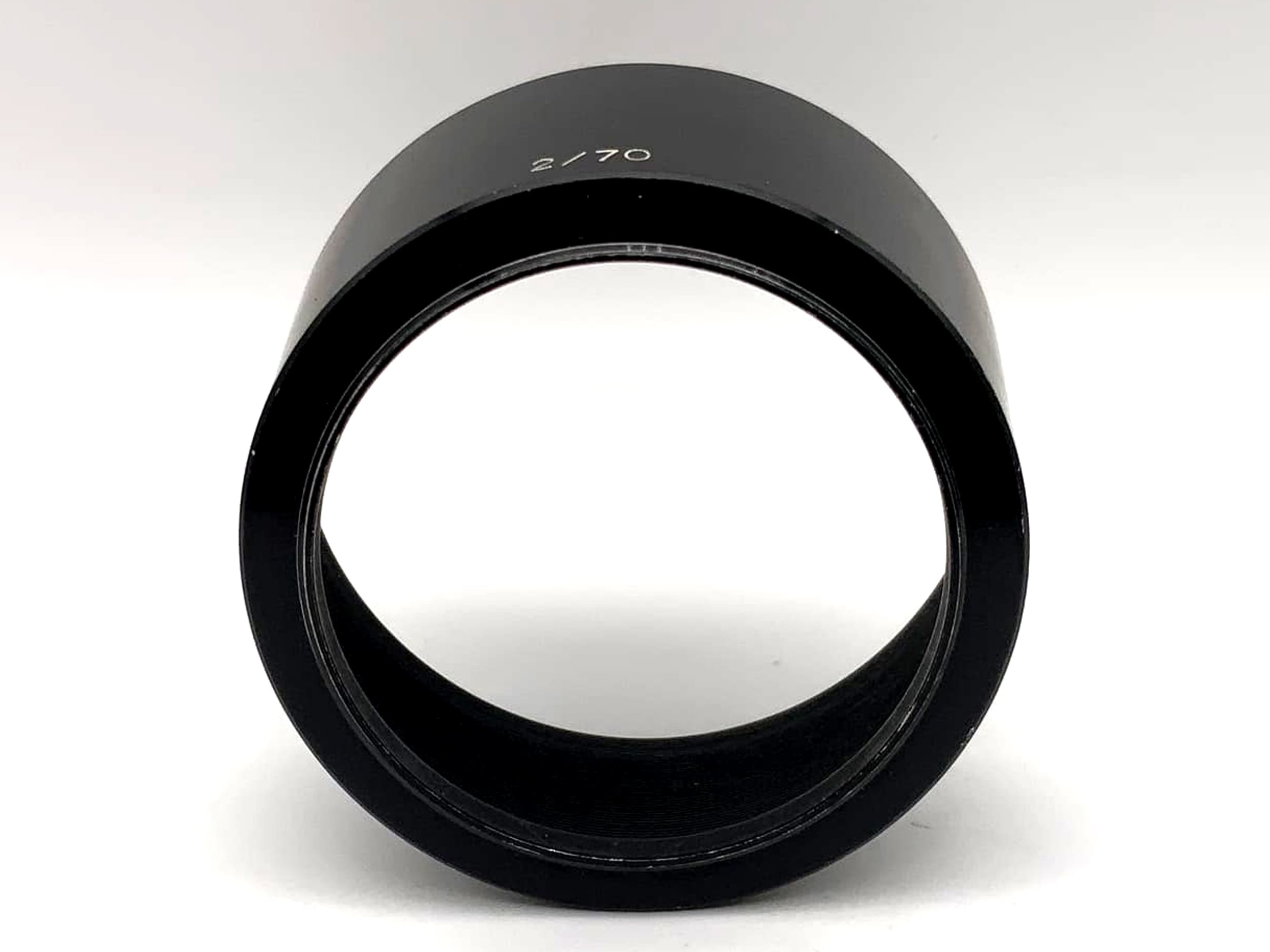 Olympus 2/70 lens hood, metal, sunshade