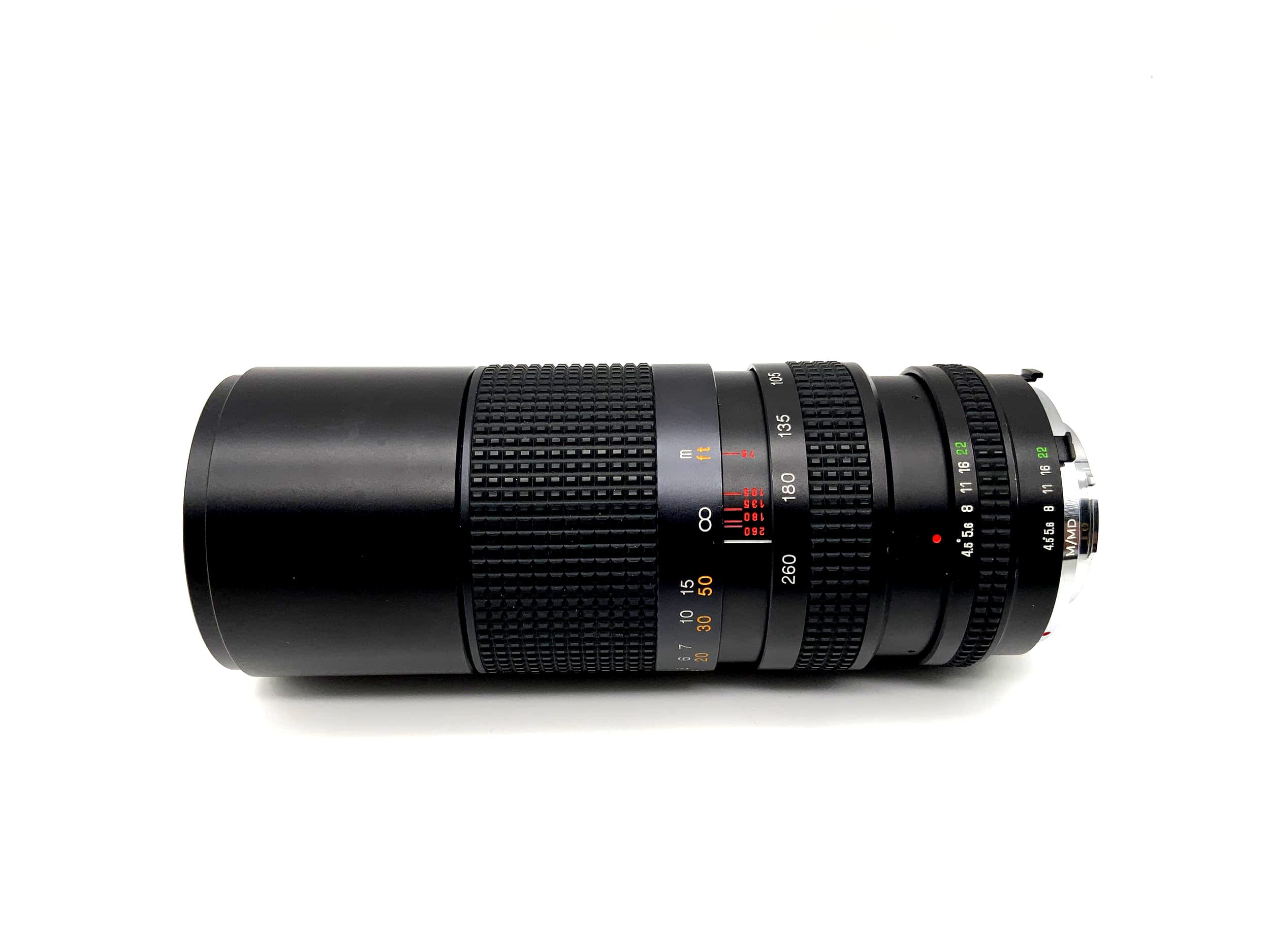 Objectif Tokina 75-260mm 1:4.5 RMC Objectif de caméra à mise au point rapprochée (Minolta MD)