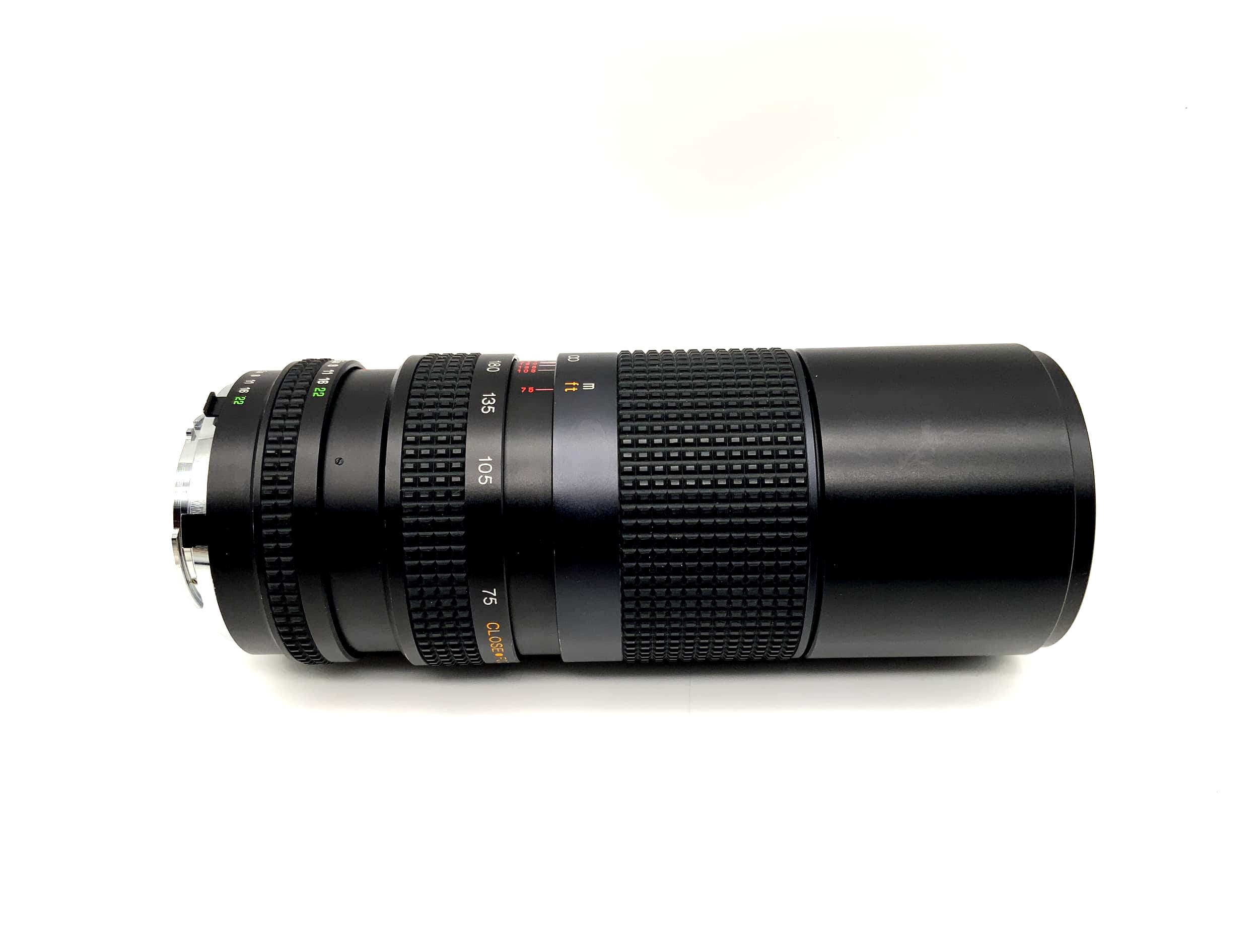 Objectif Tokina 75-260mm 1:4.5 RMC Objectif de caméra à mise au point rapprochée (Minolta MD)