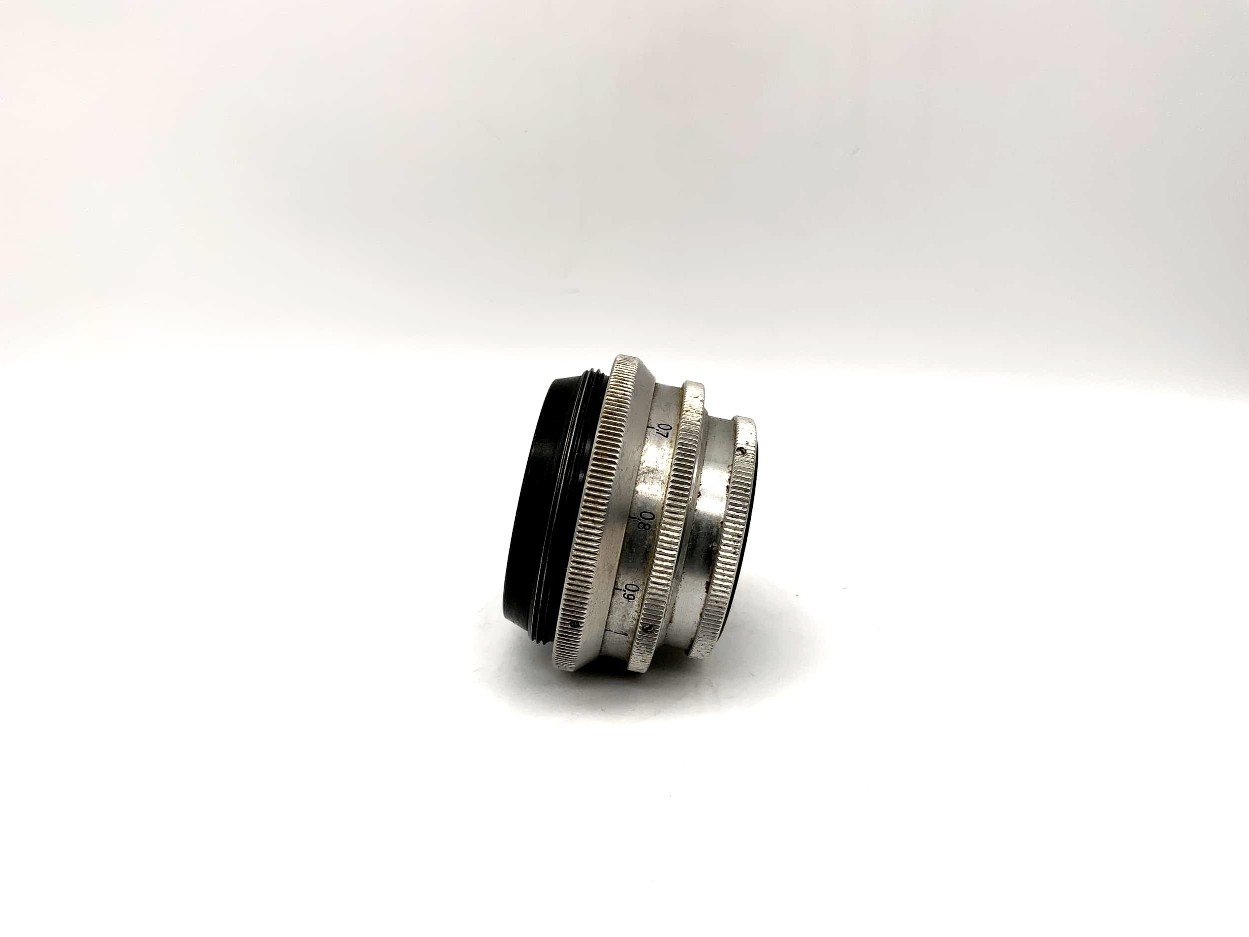 Objectif Carl Zeiss Tessar 5cm 1:2.8 à 14 lames rouge T 50mm (M42)