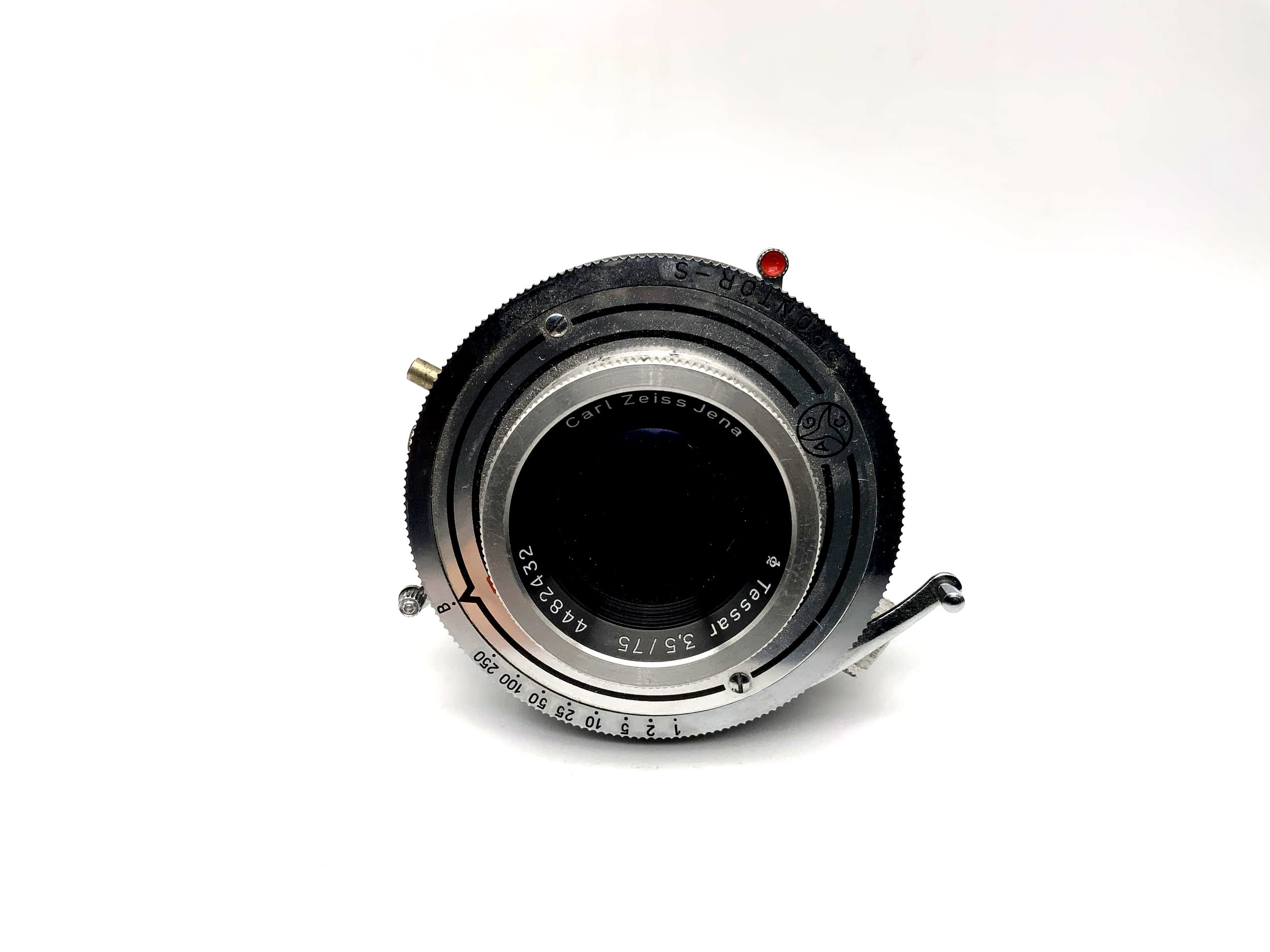 Objectif Carl Zeiss 75 mm 1:3.5 Tessar Prontor-S (M42)