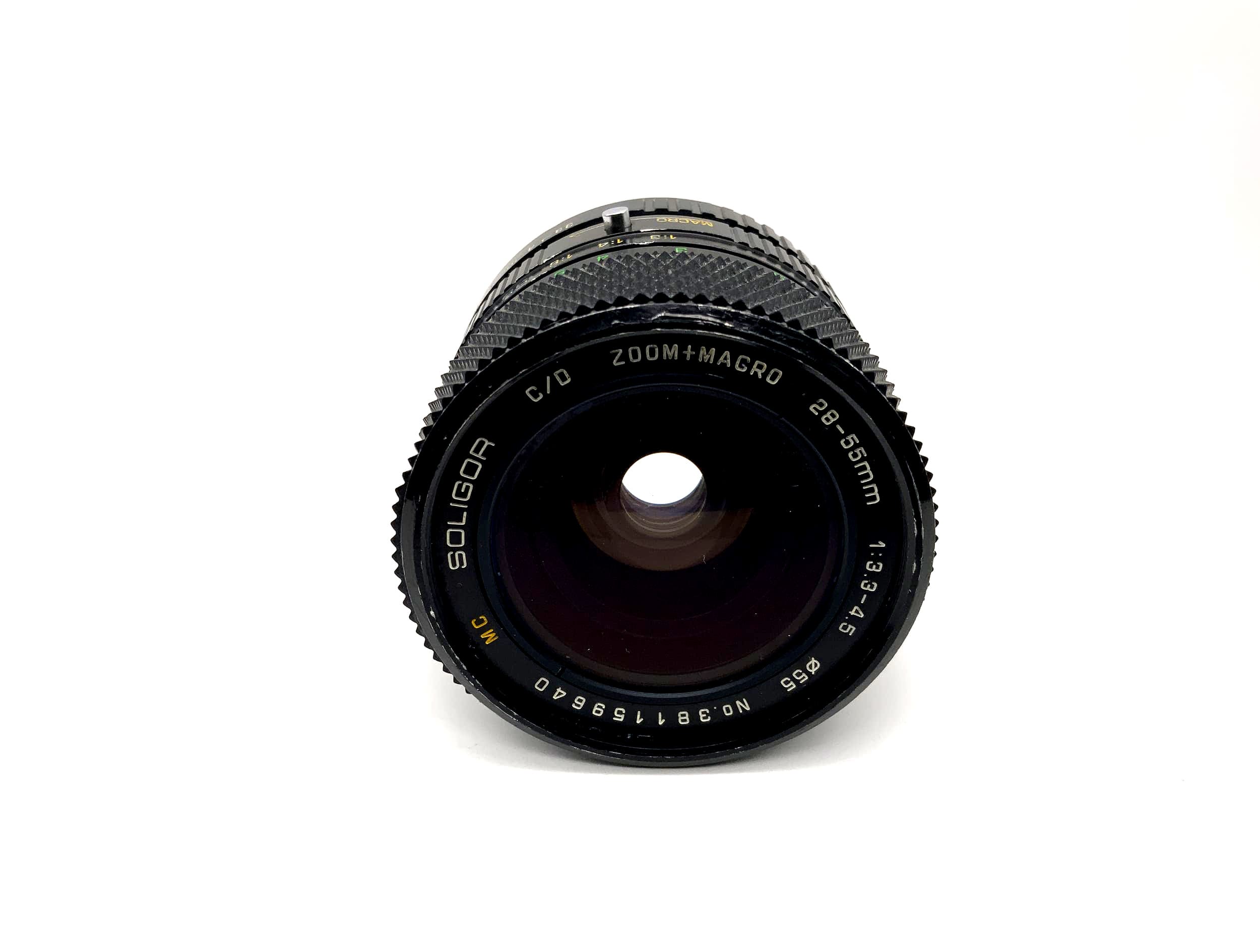 Soligor 28-55mm 1:3.3-4.5 Lens C/D Zoom+Macro MC Camera Lens (Rollei QBM)