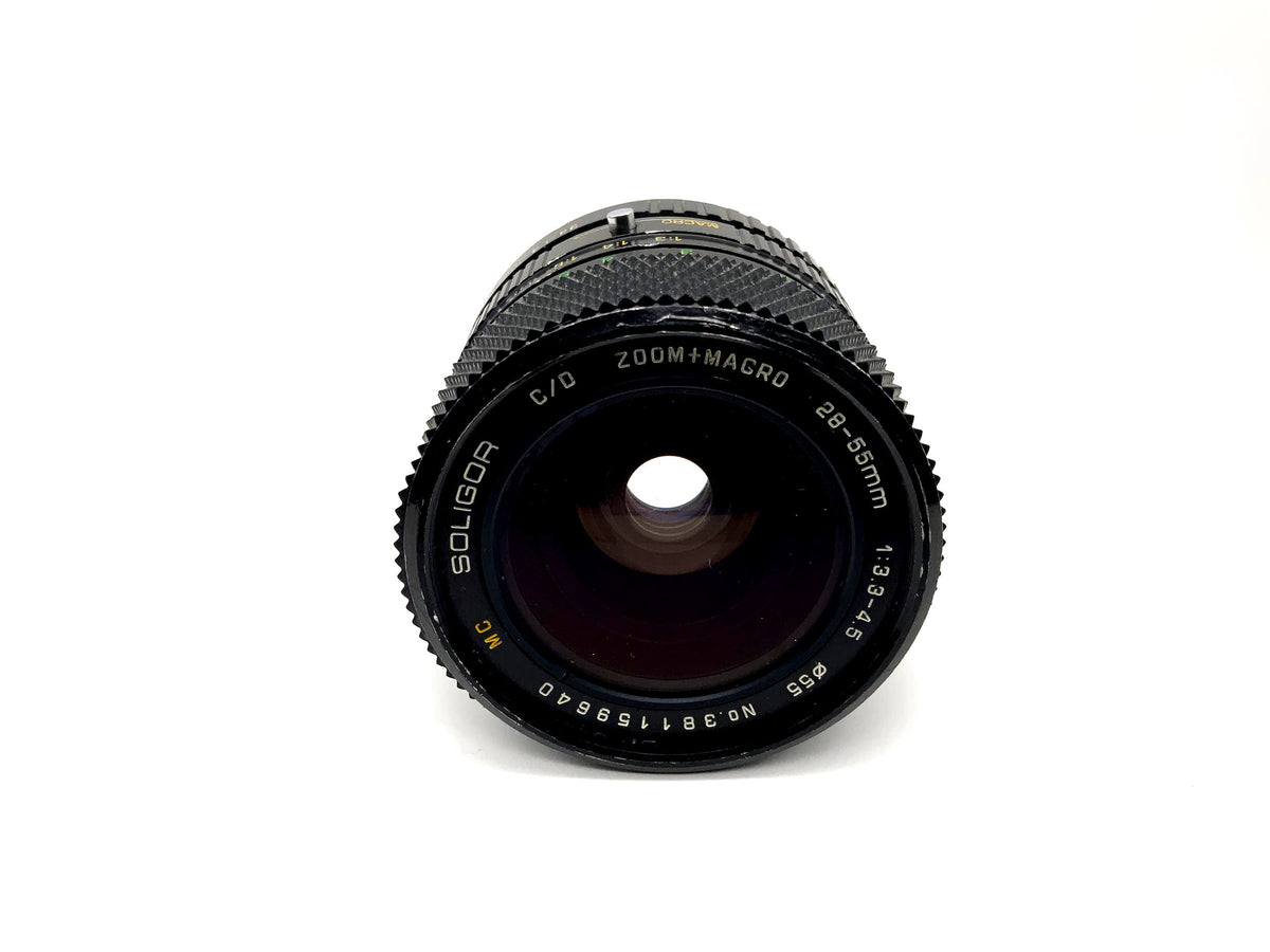 Objectif Soligor 28-55mm 1:3.3-4.5 C/D Zoom+Macro MC pour appareil photo (Rollei QBM)