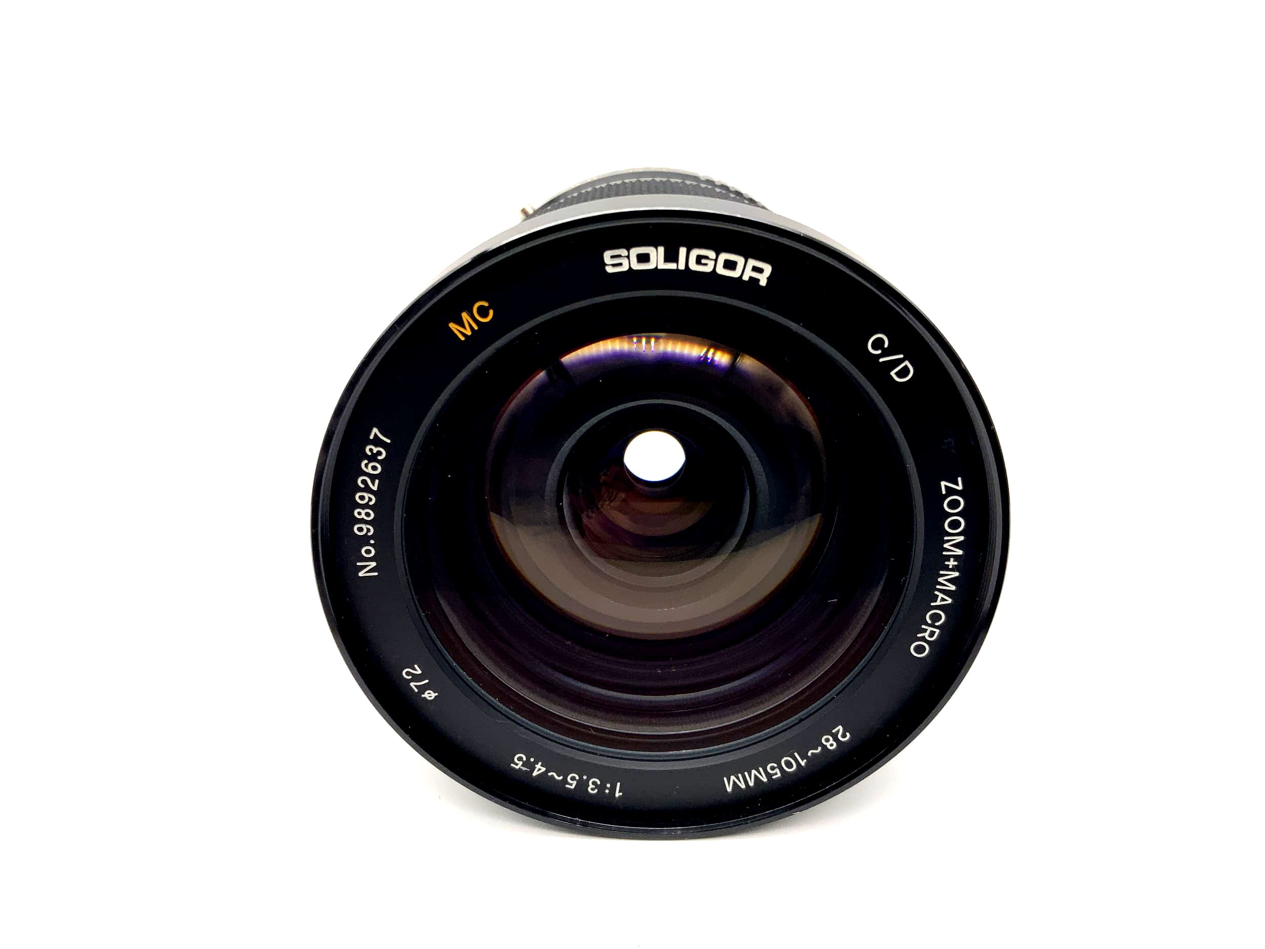 Soligor 28-105mm 1:3.5-4.5 Lens C/D Zoom+Macro MC Camera Lens (Canon FD)