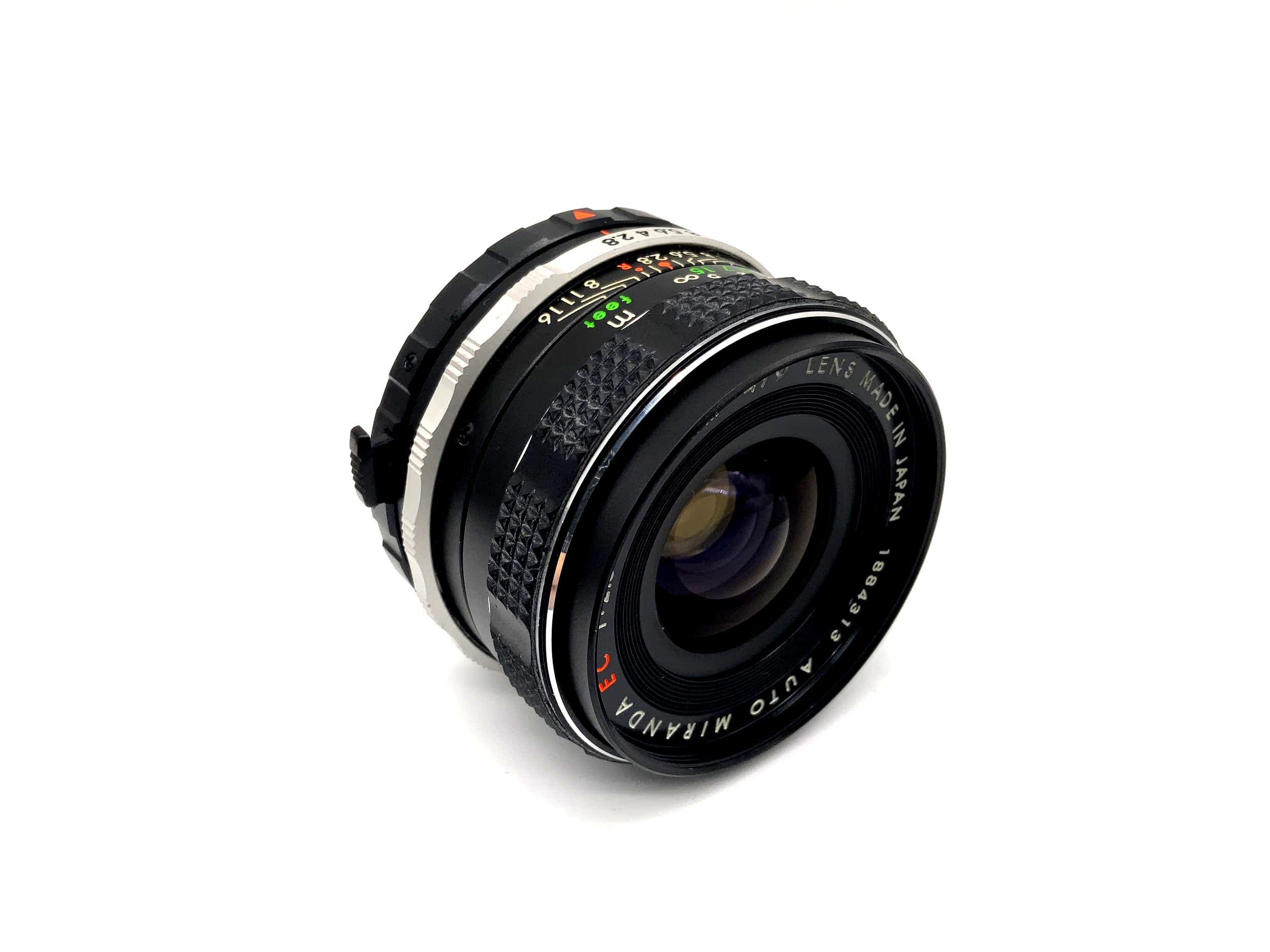 Objectif Miranda 28 mm 1:2.8 à correction automatique EC (monture Miranda)