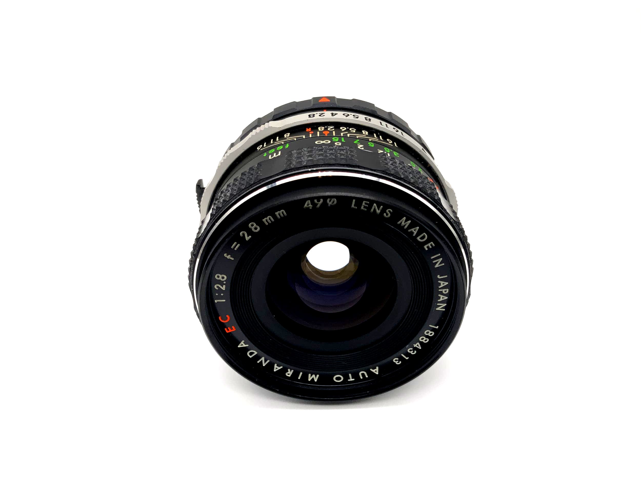 Objectif Miranda 28 mm 1:2.8 à correction automatique EC (monture Miranda)