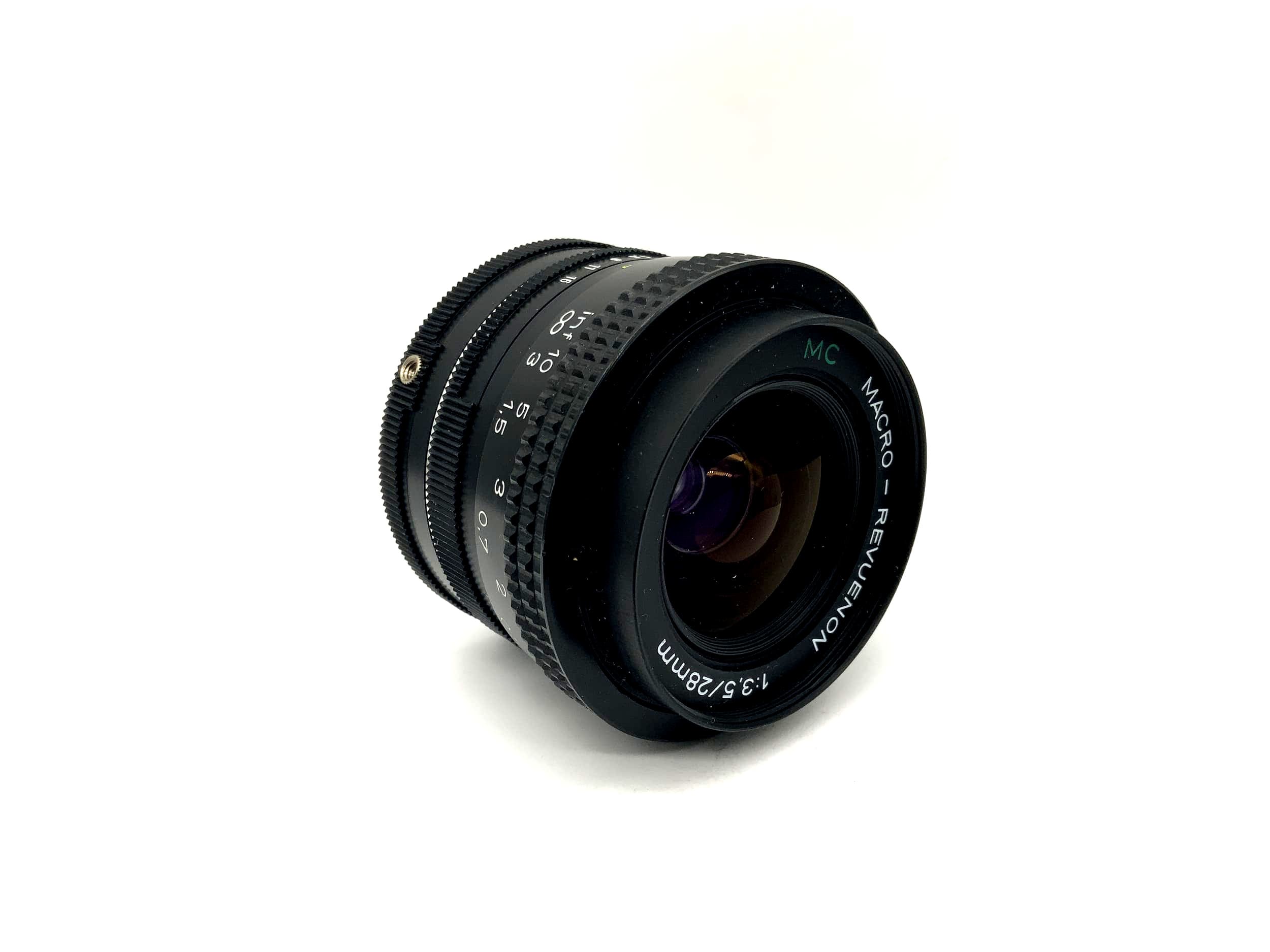 Objectif Revue 28 mm 1:3.5 MC Macro-Revuenon (M42)