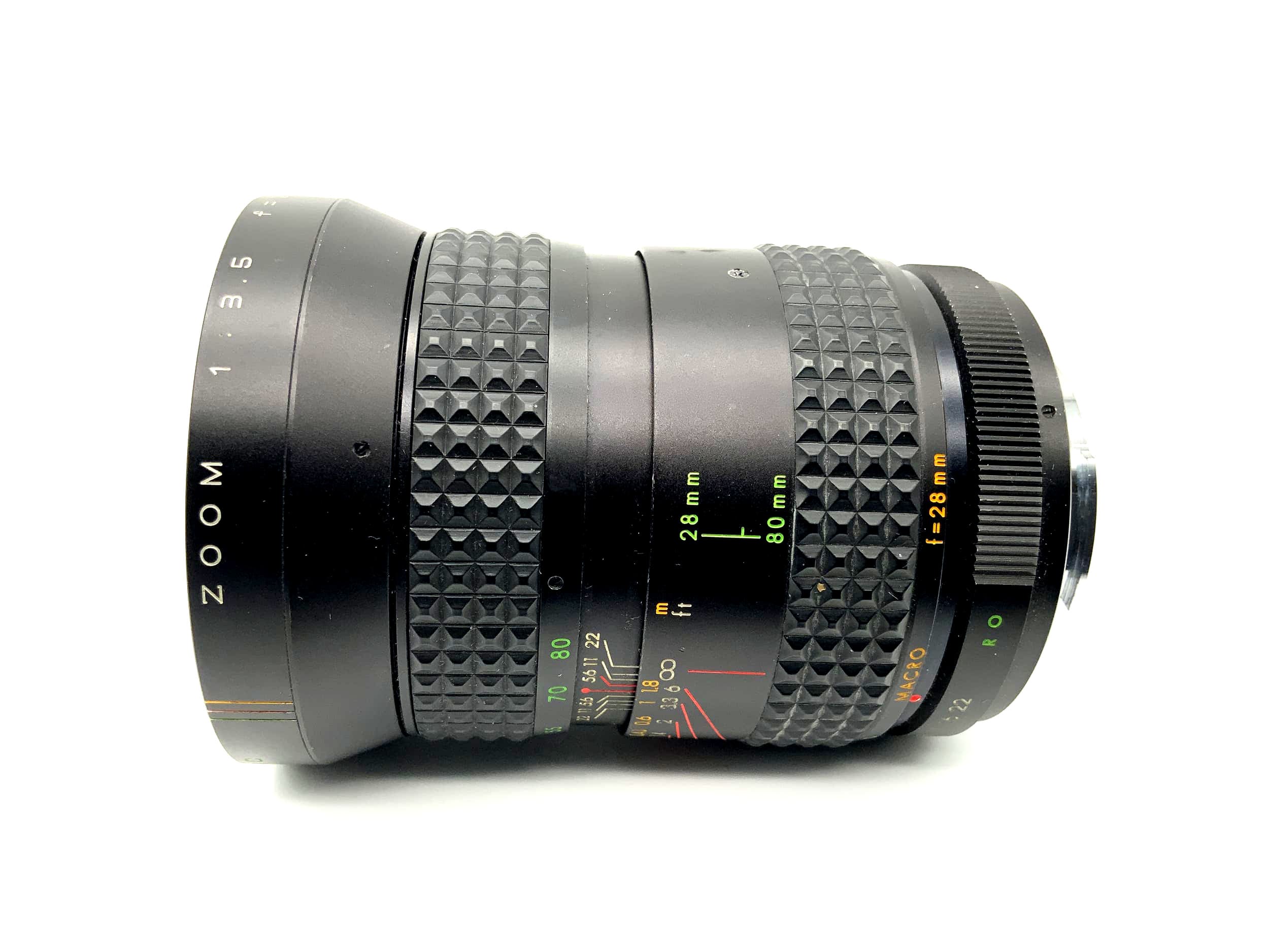 Objectif Makinon 28-80mm 1:3.5 Auto MC Zoom Macro pour appareil photo (Rollei QBM)
