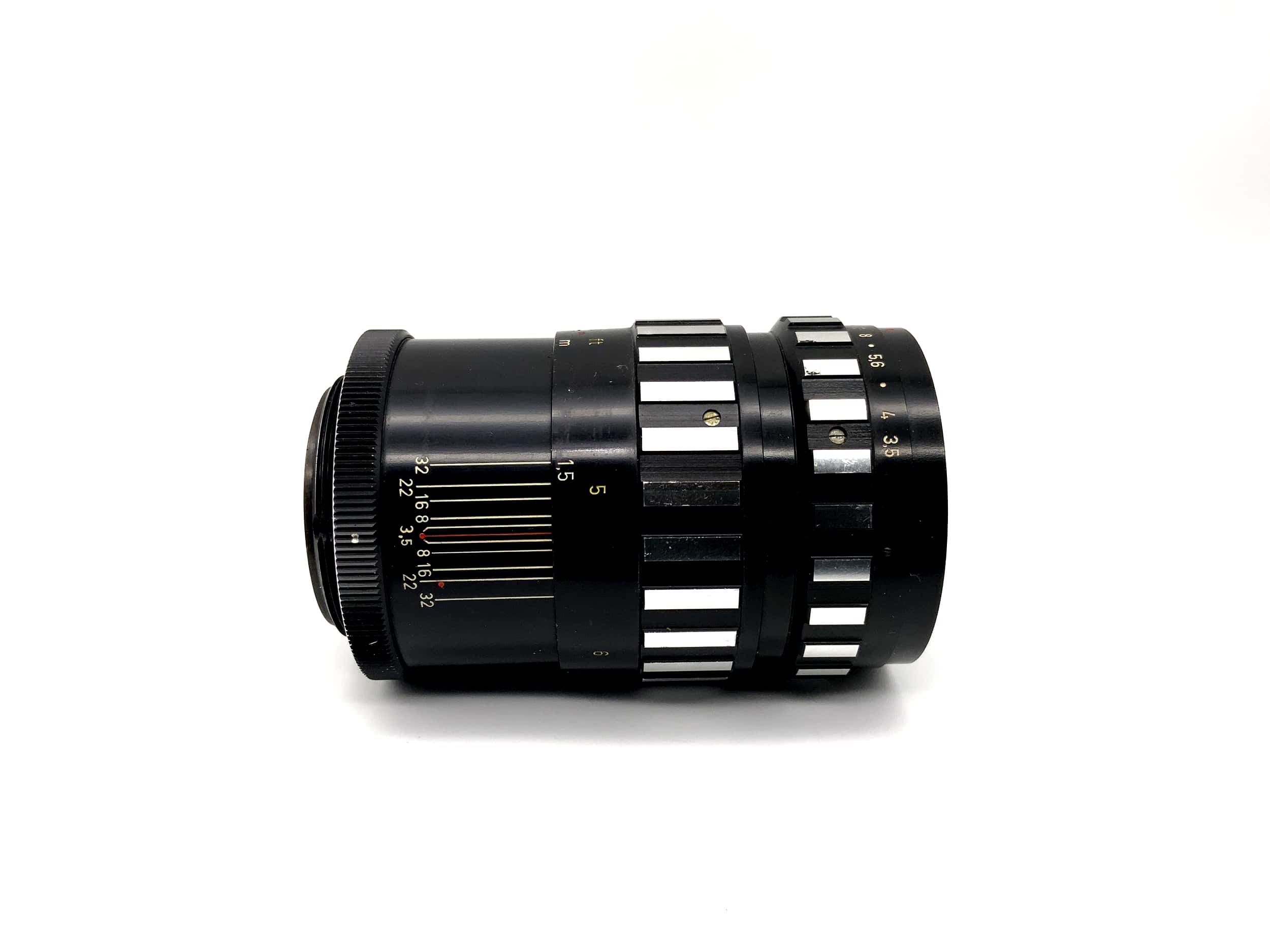 Objectif A.Schacht Ulm 135mm 1:3.5 pour appareil photo Leica Travenar R Zebra (M39)