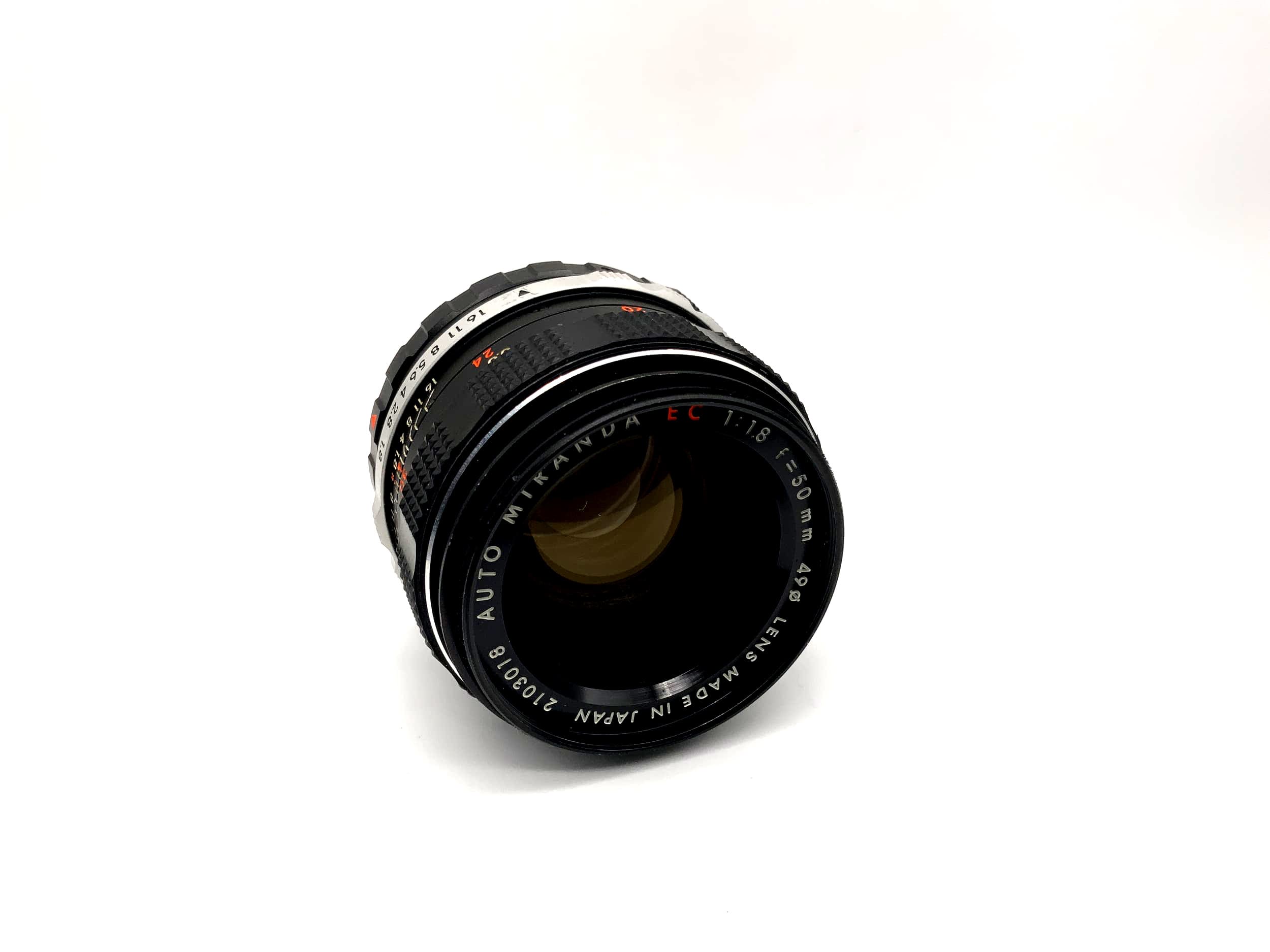 Objectif Miranda 50 mm 1:1.8 Auto EC pour appareil photo (monture Miranda)