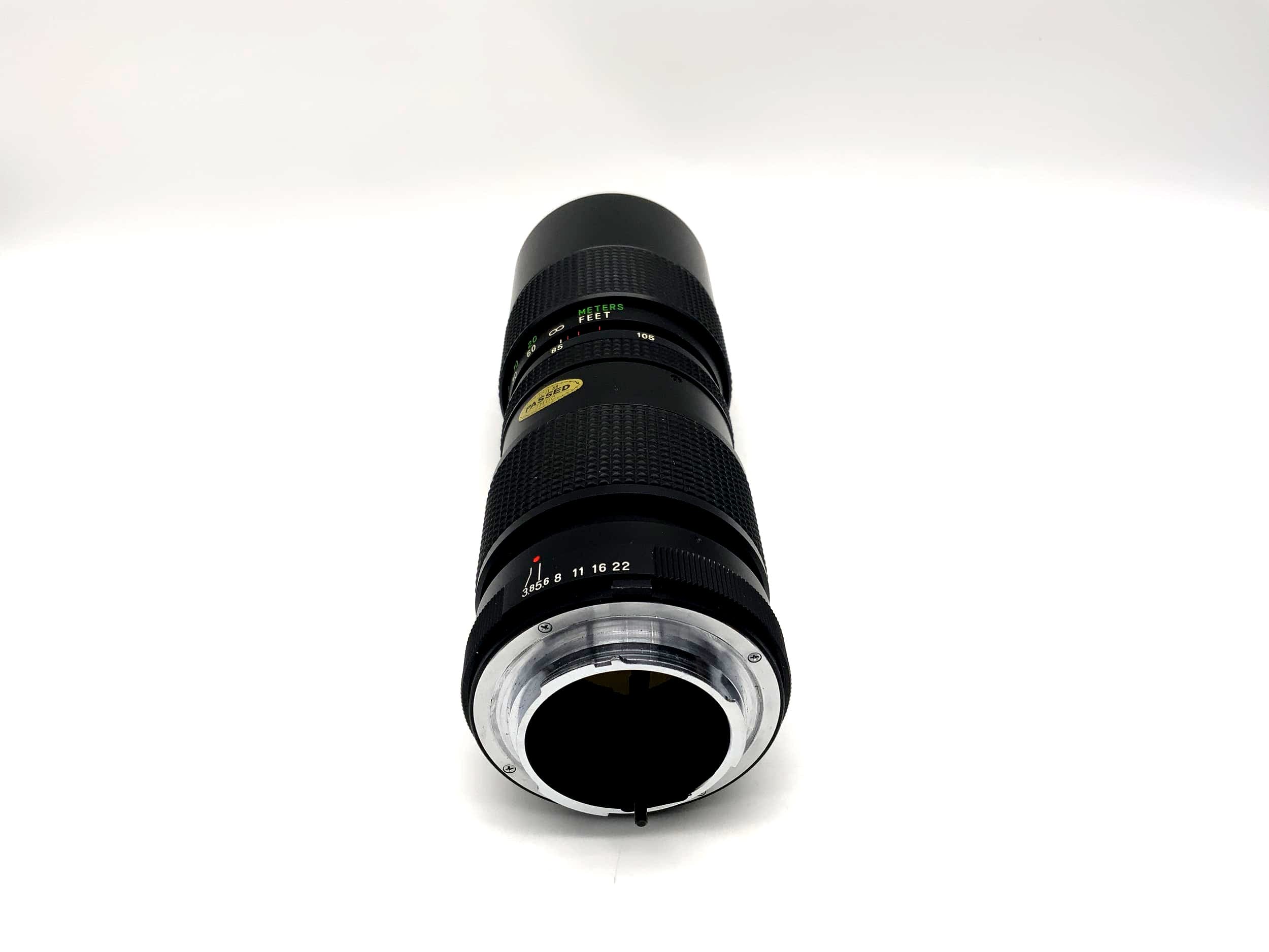 Objectif Vivitar 85-205 mm 1:3.8 à mise au point rapprochée et zoom automatique (Minolta MD)