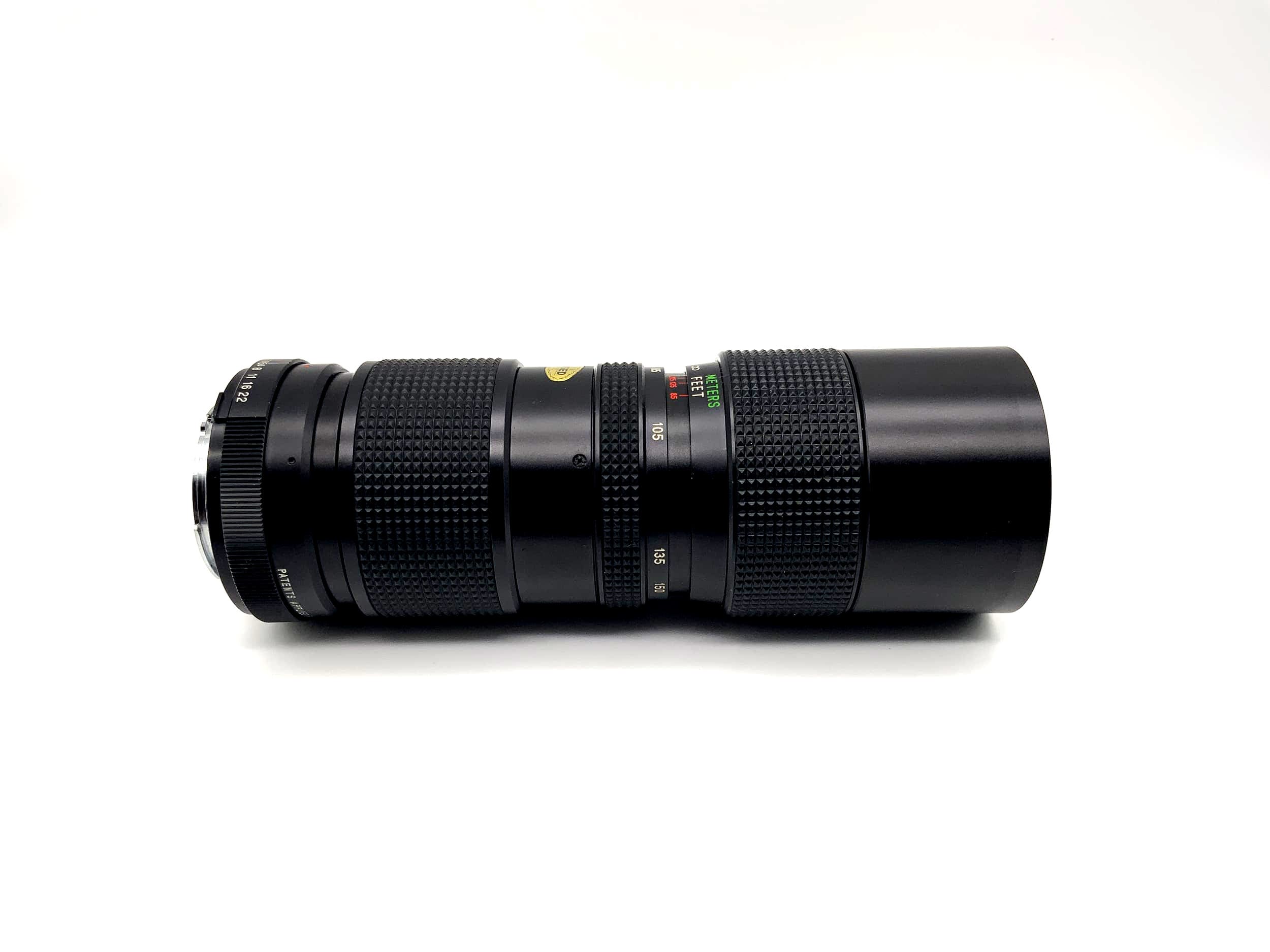 Objectif Vivitar 85-205 mm 1:3.8 à mise au point rapprochée et zoom automatique (Minolta MD)