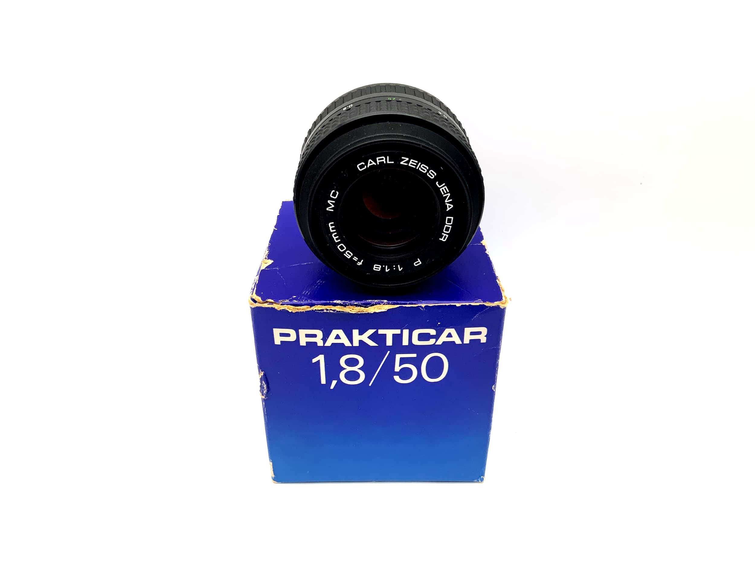 Objectif Praktica 50 mm 1:1.8 avec étui OVP (Praktica B)