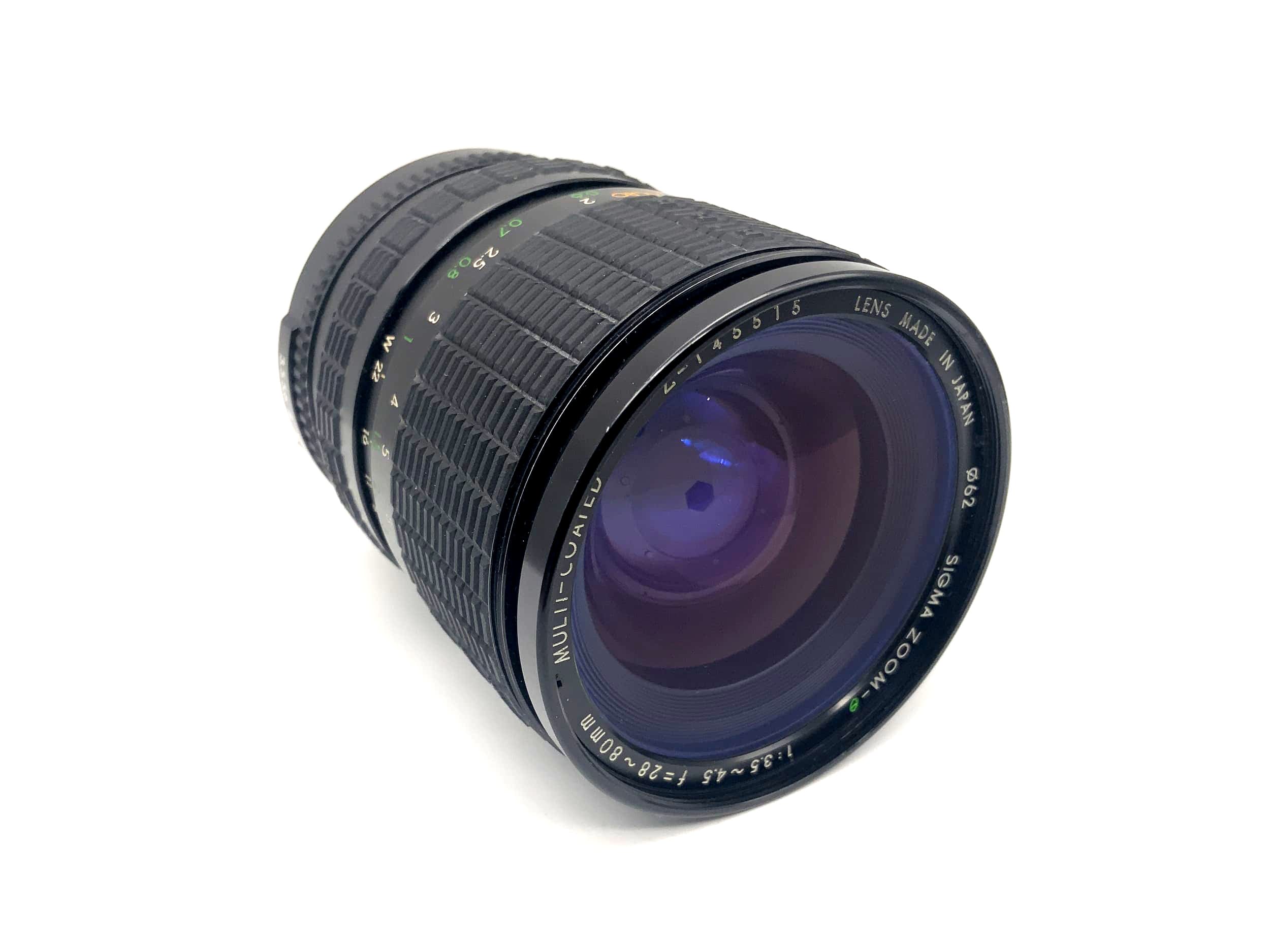 Objectif Sigma 28-80mm 1:3.5-4.5 Zoom-0 Objectif macro multicouche (Minolta MD)