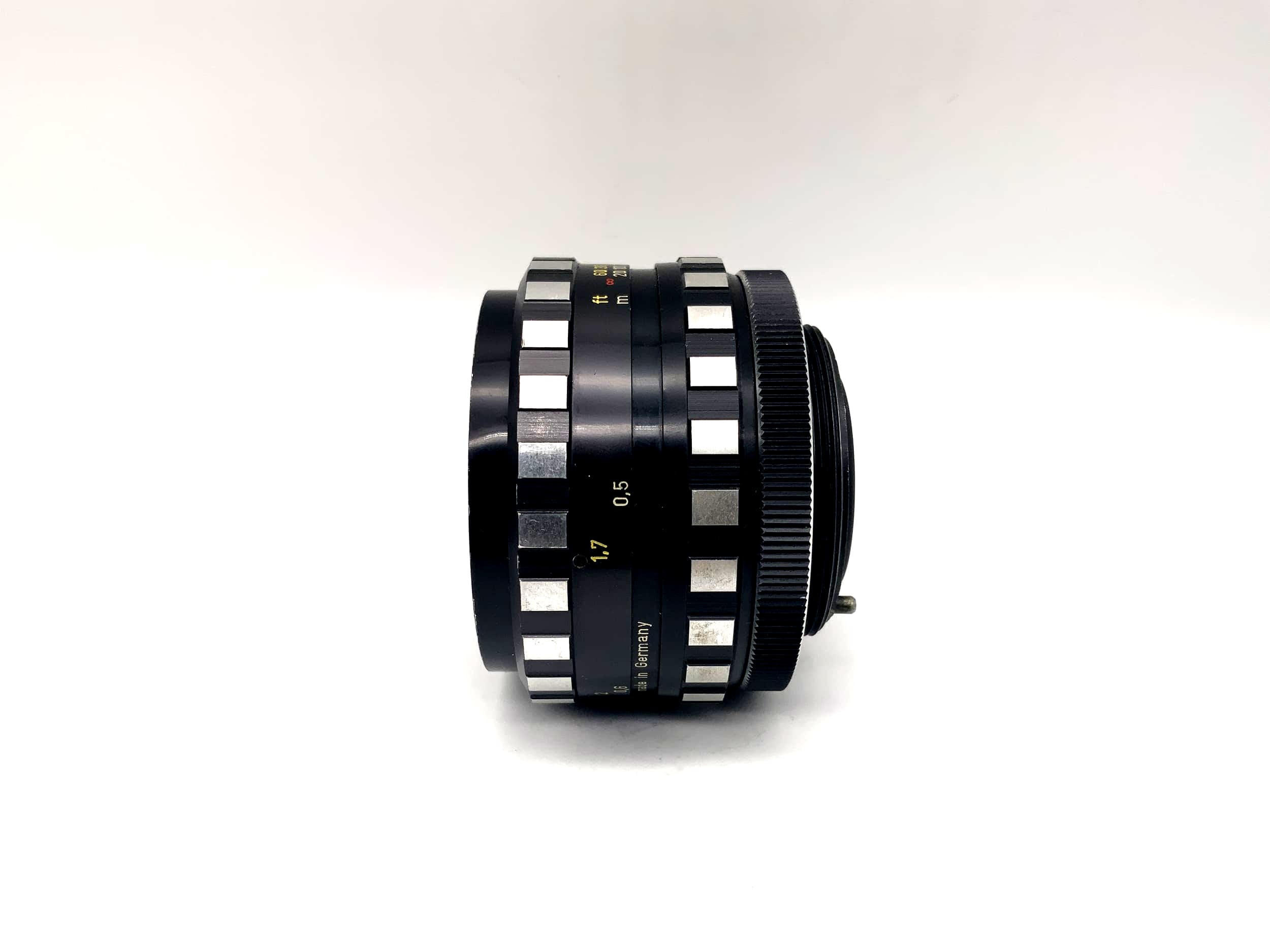 Objectif A.Schacht Ulm 50 mm 1:2,8 Travenar R Zebra pour appareil photo (M42)