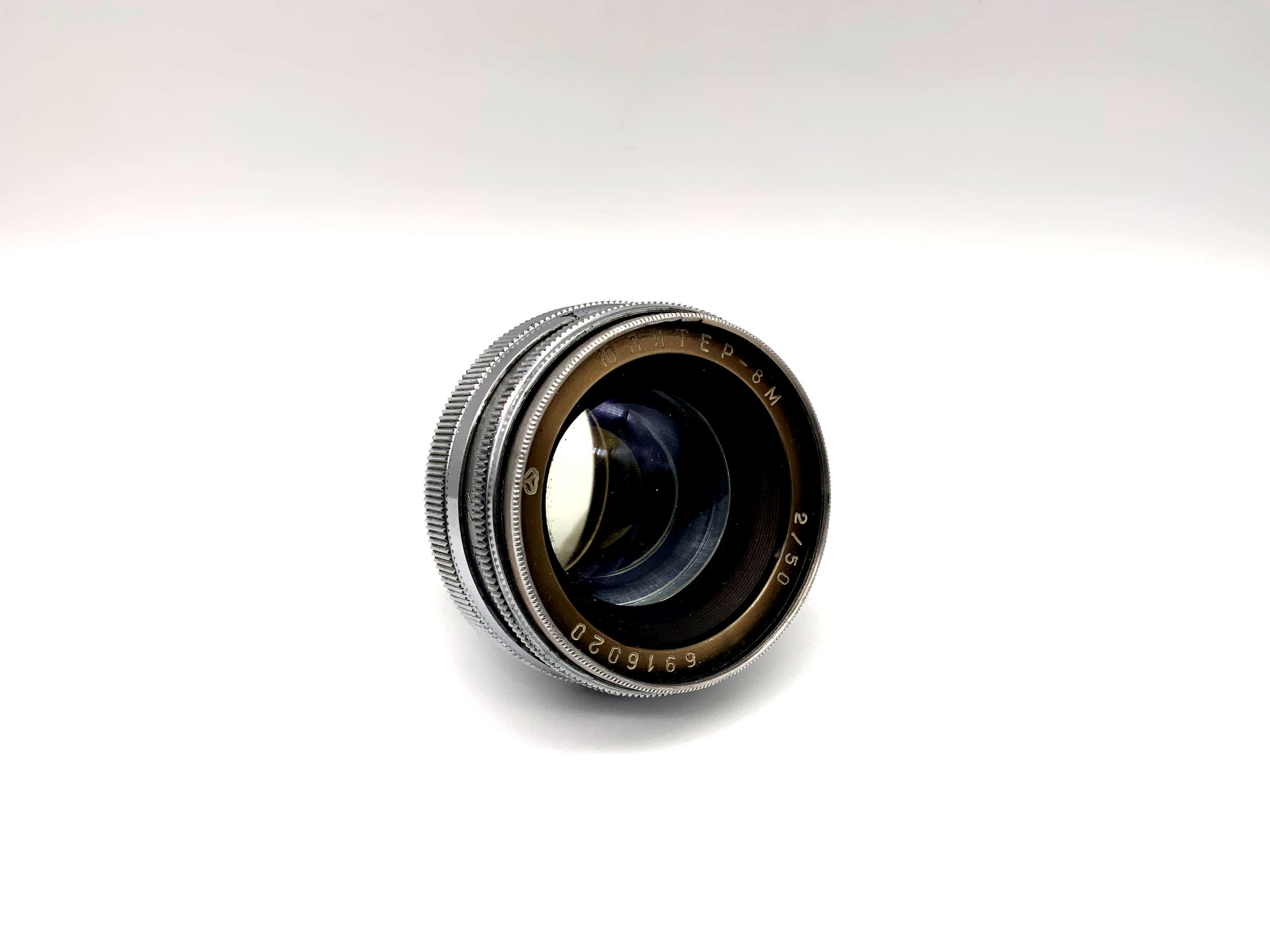 Objectif KMZ 50 mm 1:2 pour appareil photo Jupiter 8M (Contax RF)