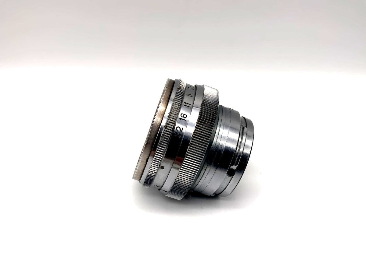 Objectif KMZ 50 mm 1:2 pour appareil photo Jupiter 8M (Contax RF)