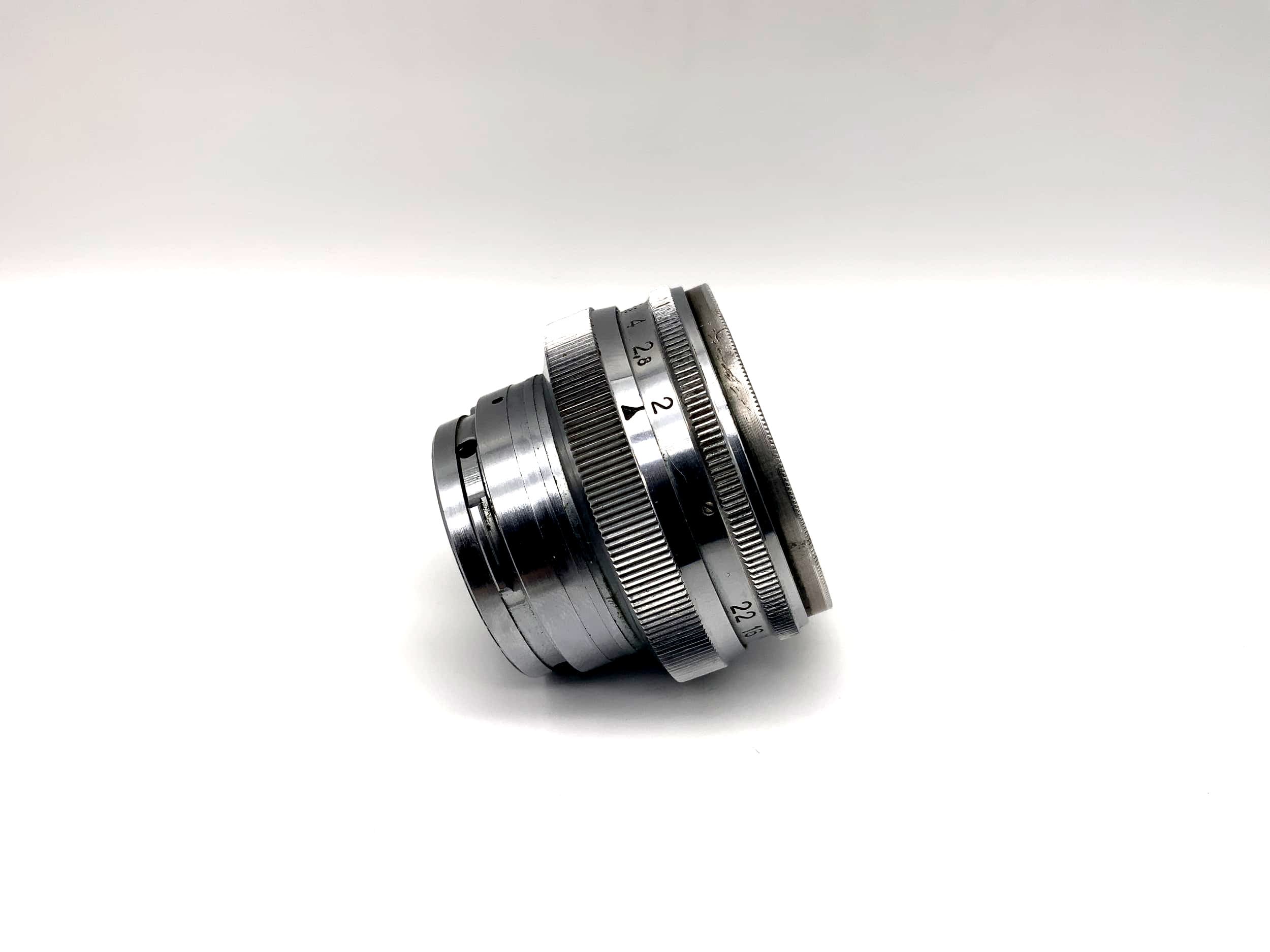 Objectif KMZ 50 mm 1:2 pour appareil photo Jupiter 8M (Contax RF)