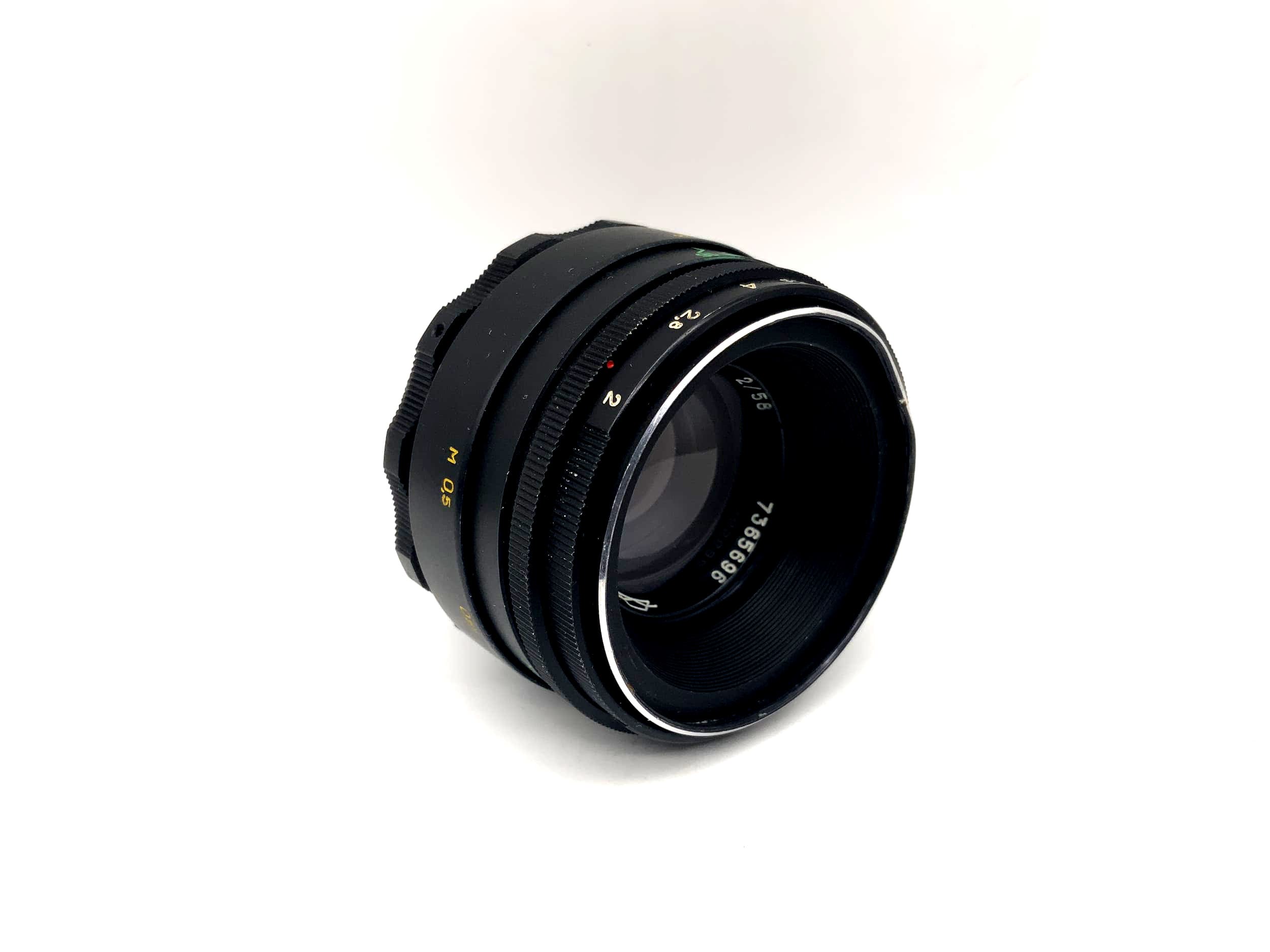 Zenit 58mm 1:2 lens for Helios-44-2 camera (M42)