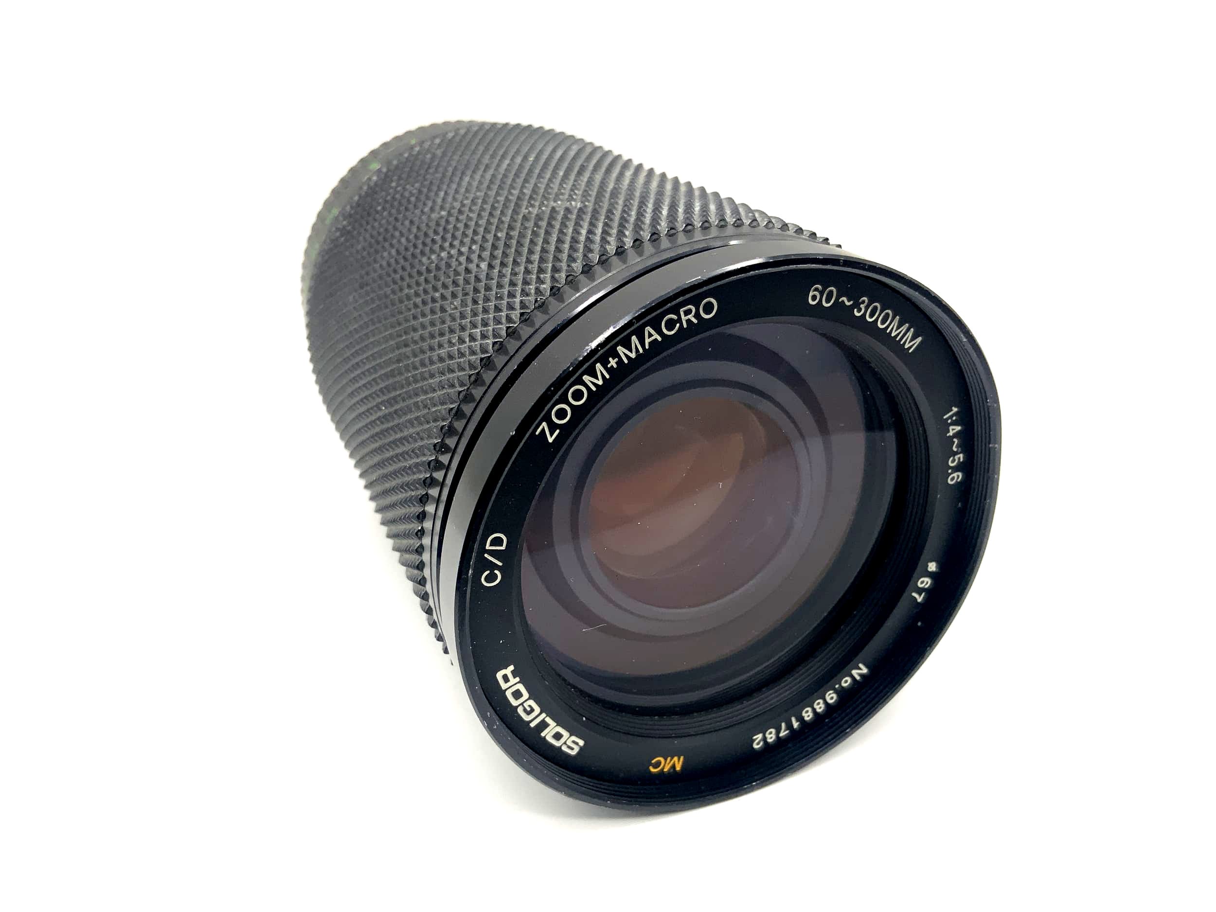 Soligor 60-300mm 1:4-5.6 Lens C/D Zoom+Macro MC Camera Lens (Minolta MD)