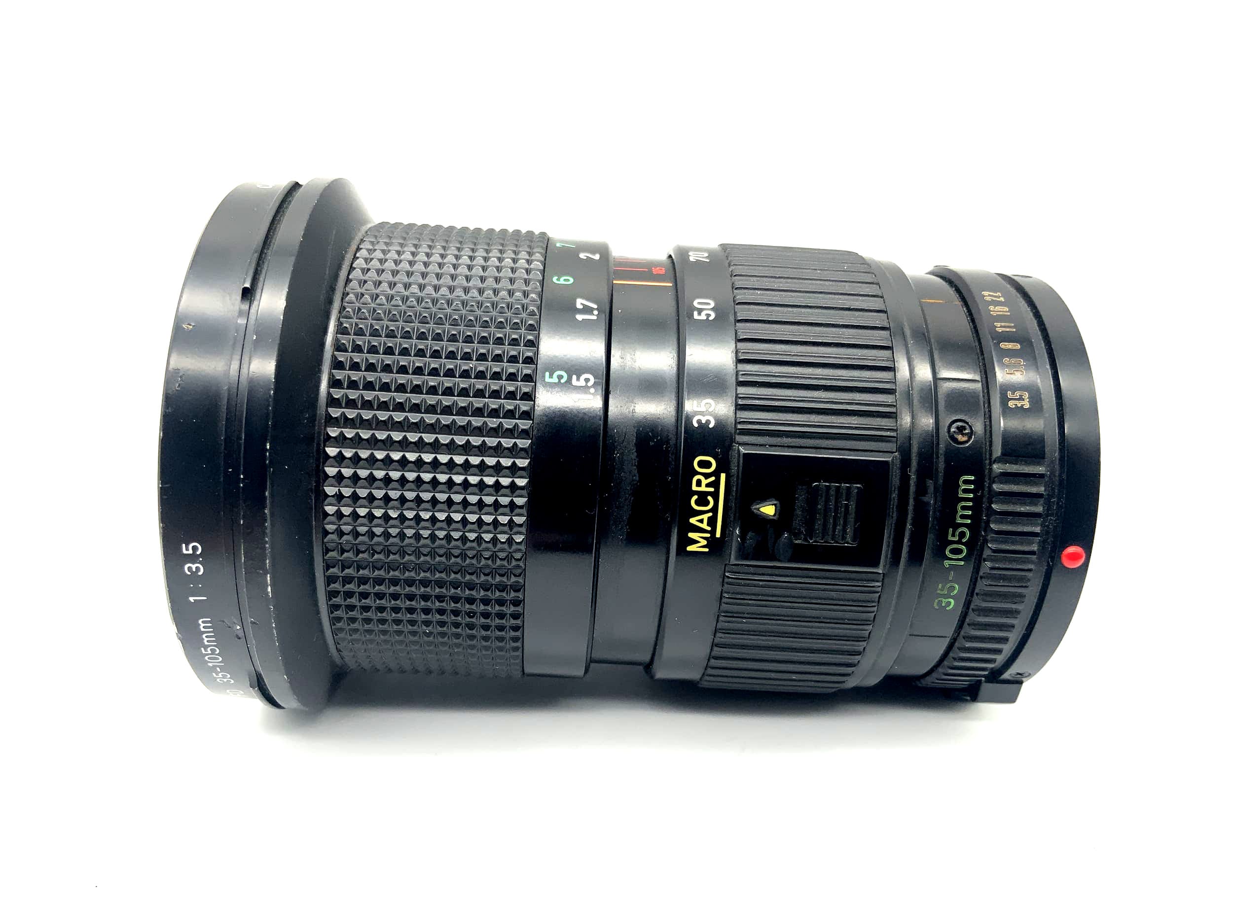 Canon 35-105mm 1:3.5 Lens Zoom Lens FD Macro Lens (Canon FD) Read text