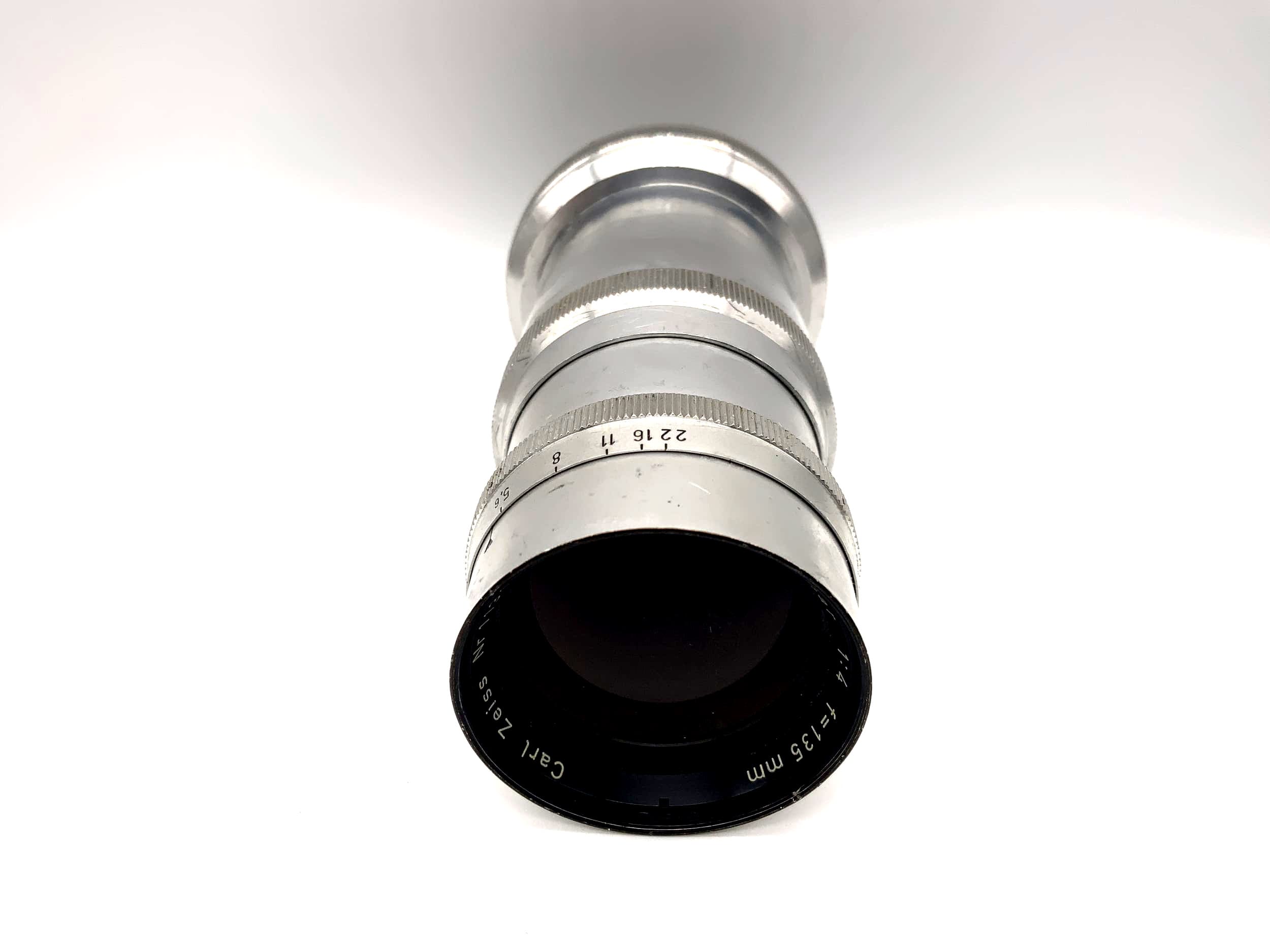 Objectif Carl Zeiss 135 mm f/4 Sonnar pour appareil photo (Contax RF) Lire le texte