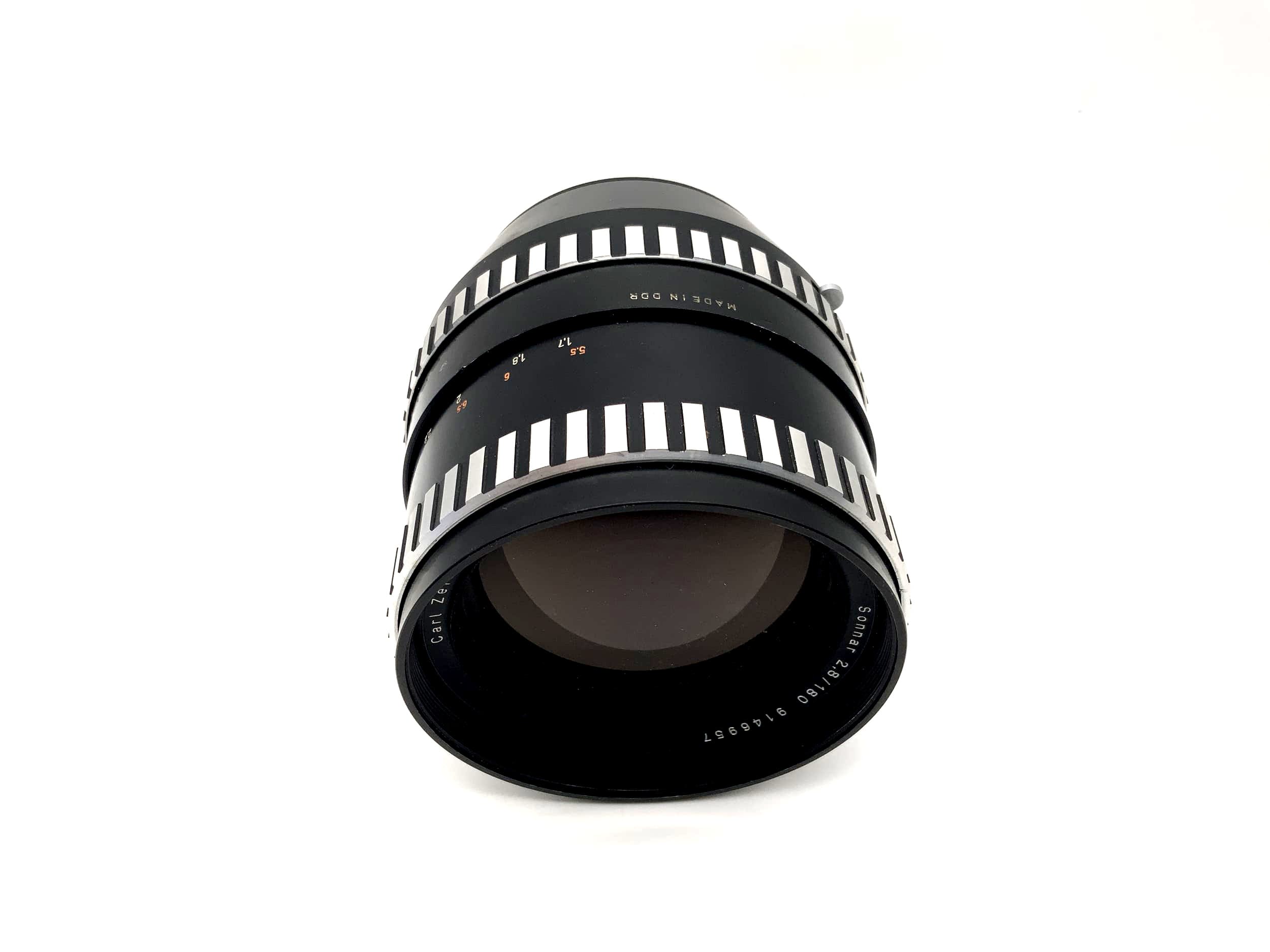 Objectif Carl Zeiss 180 mm 1:2.8 Sonnar Zebra (Pentacon Six) !Champignon!