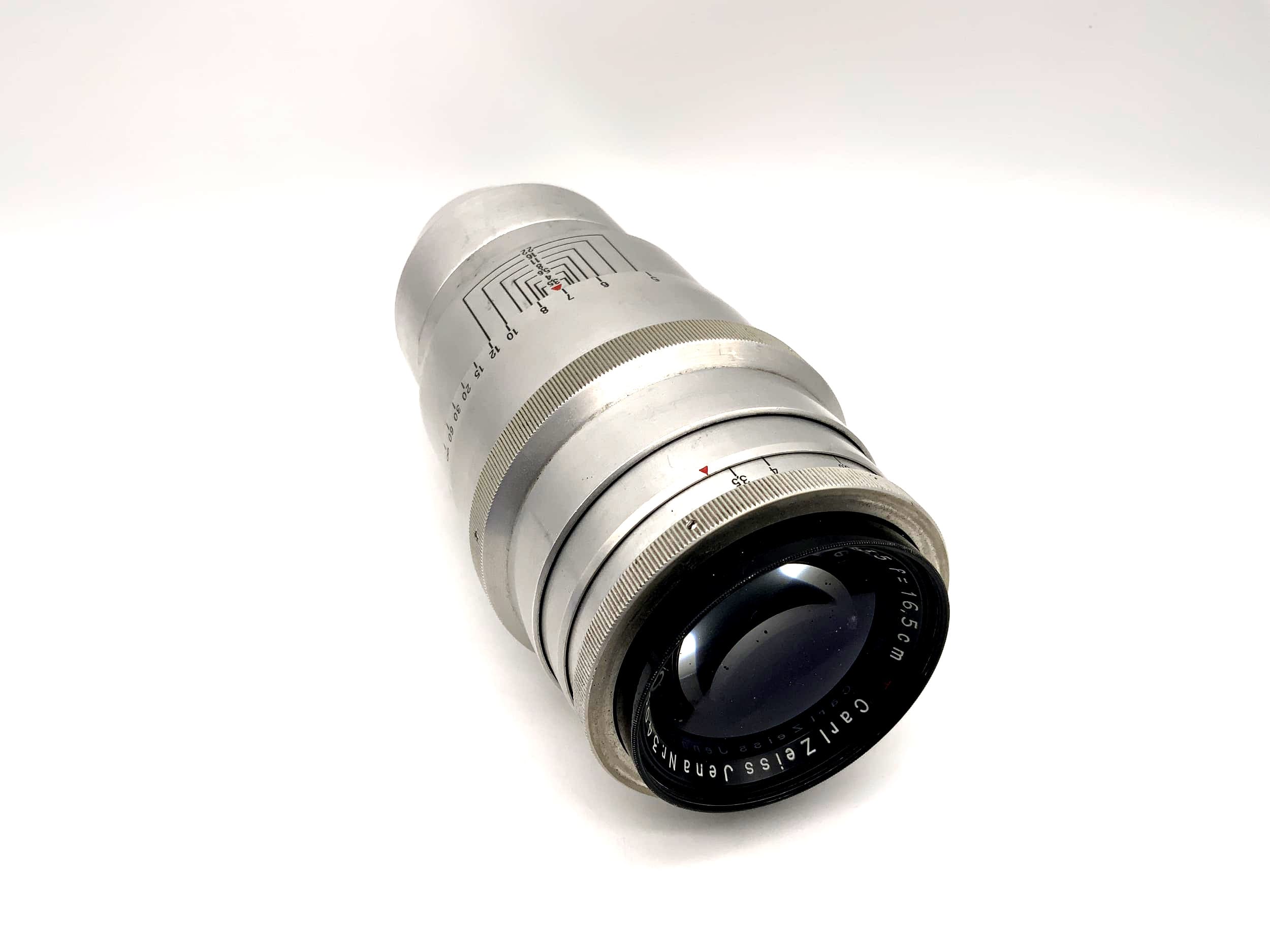 Objectif Carl Zeiss 16,5 cm 1:3,5 Tessar rouge T (M39 Primaflex) !Nebula!