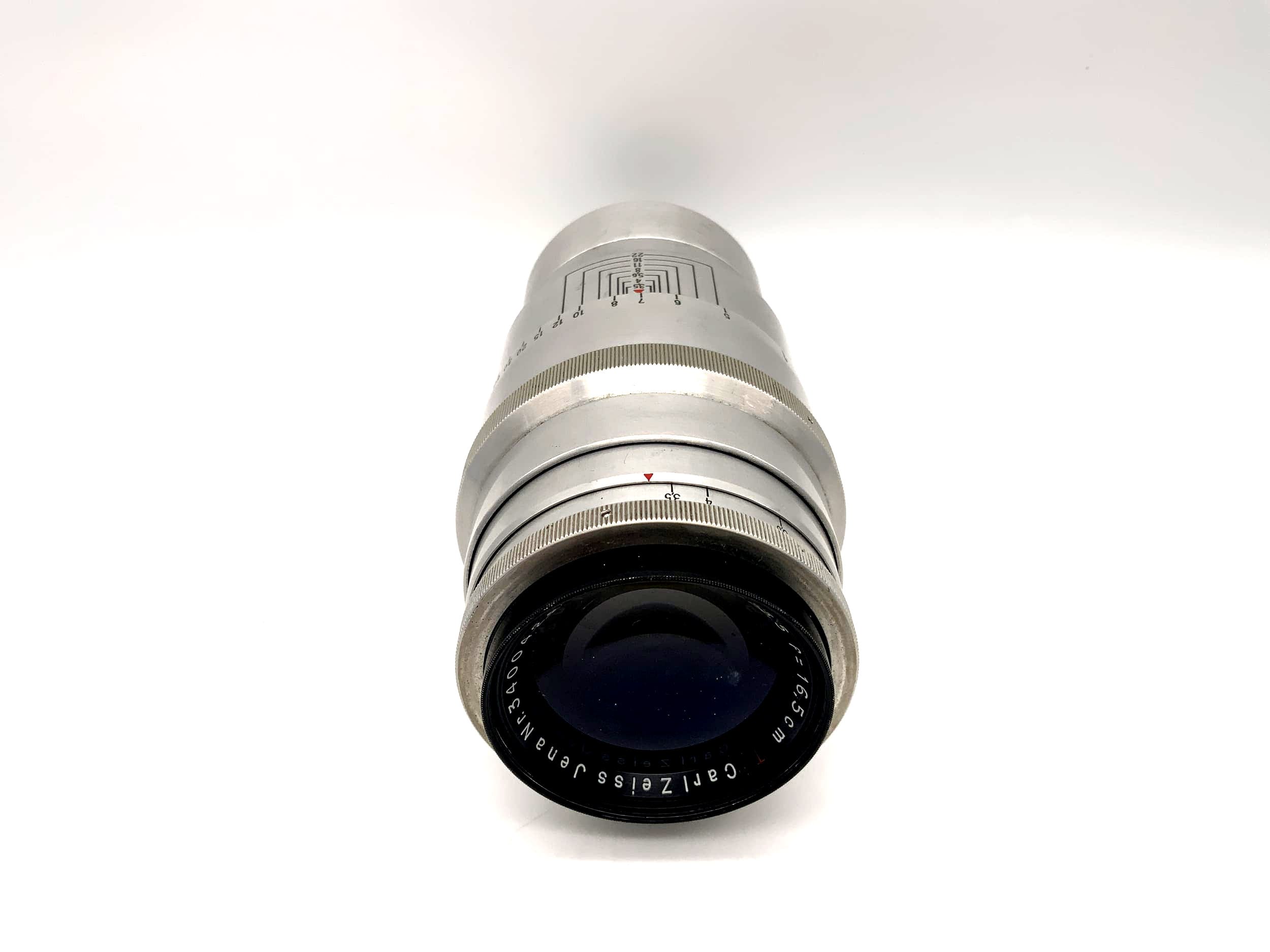 Objectif Carl Zeiss 16,5 cm 1:3,5 Tessar rouge T (M39 Primaflex) !Nebula!