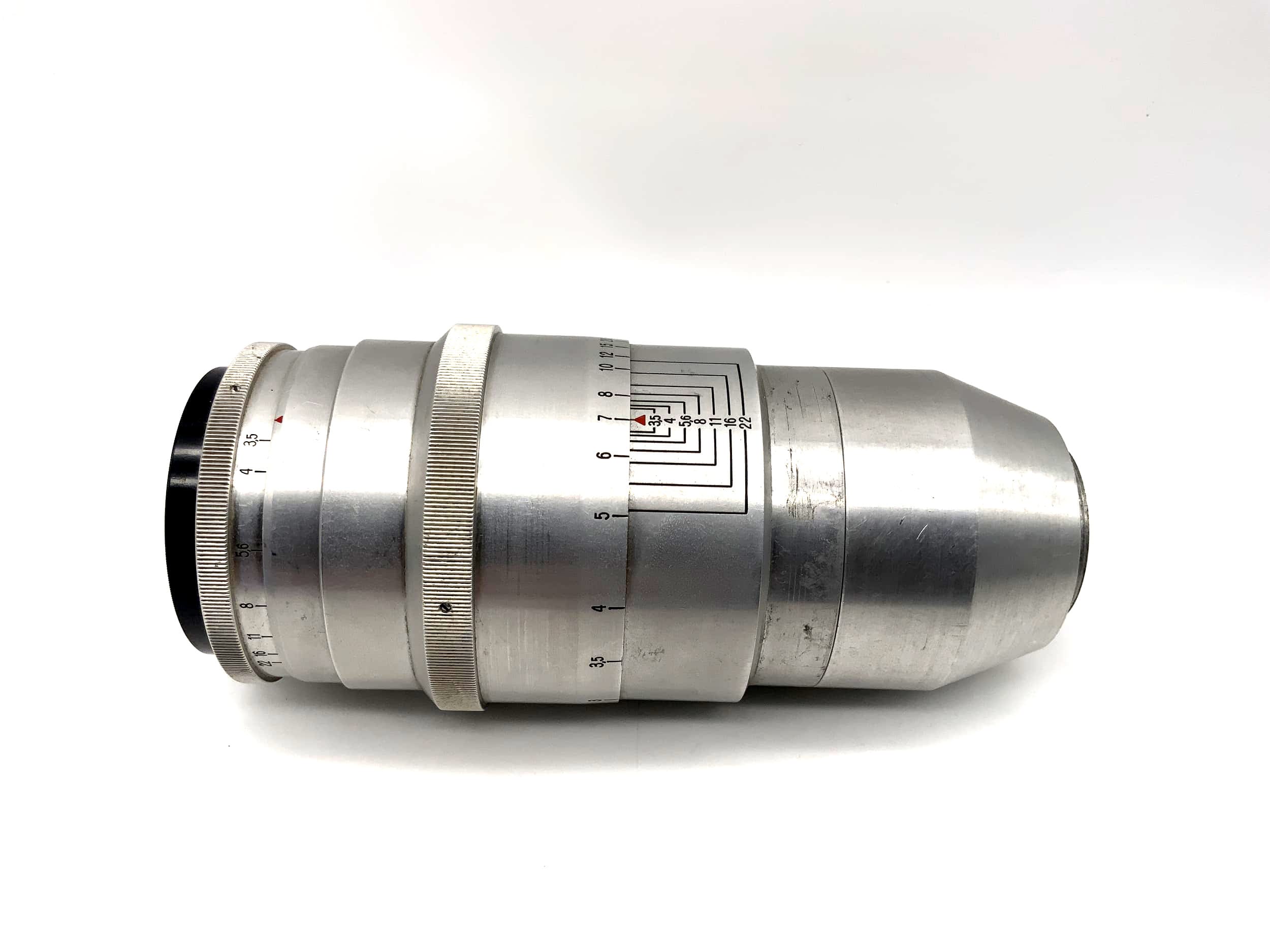 Objectif Carl Zeiss 16,5 cm 1:3,5 Tessar rouge T (M39 Primaflex) !Nebula!
