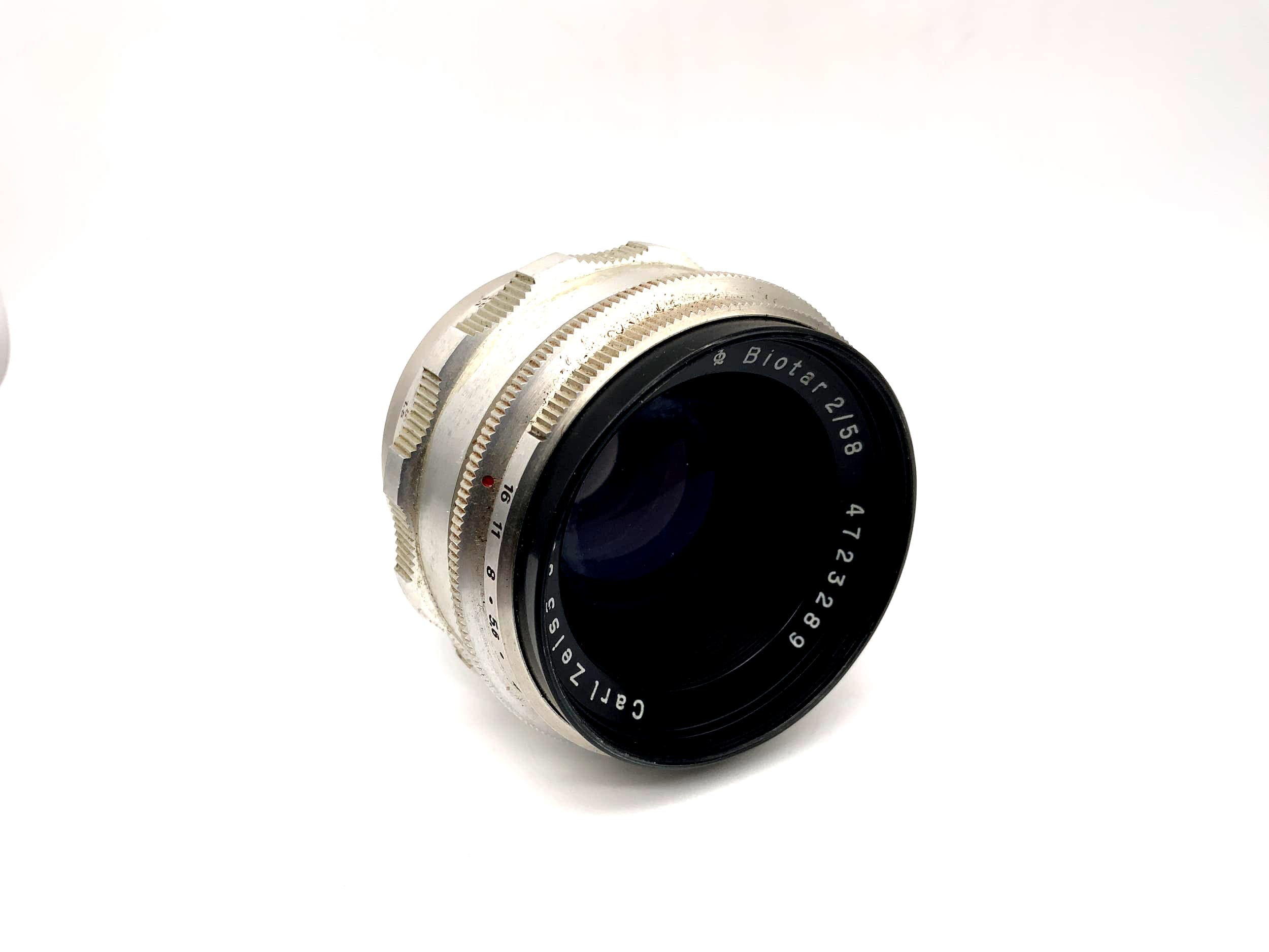 Objectif Carl Zeiss 58 mm 1:2 Objectif d'appareil photo Biotar 10 lames (M42) !Nebel!