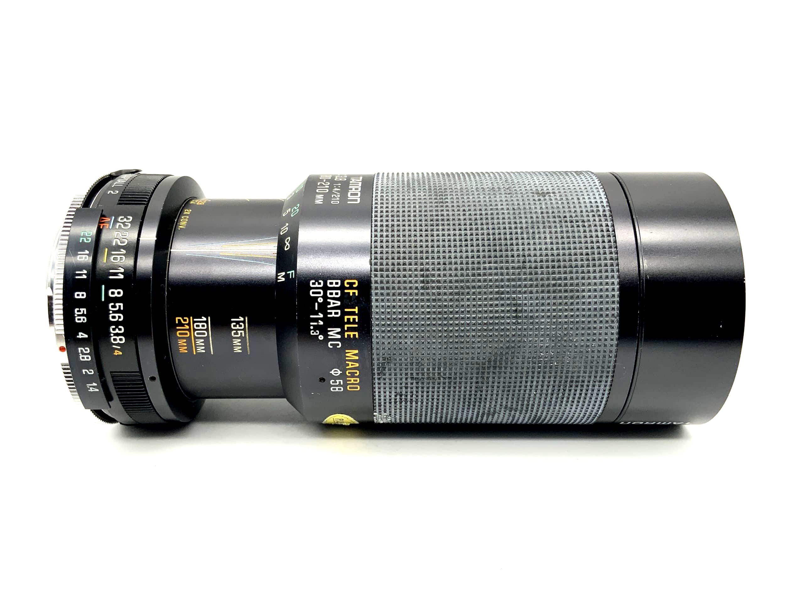 Objectif Tamron 80-210 mm 1:3,8 et 1:4 Adaptall 2 CF Tele Macro BBAR MC (Leica R)