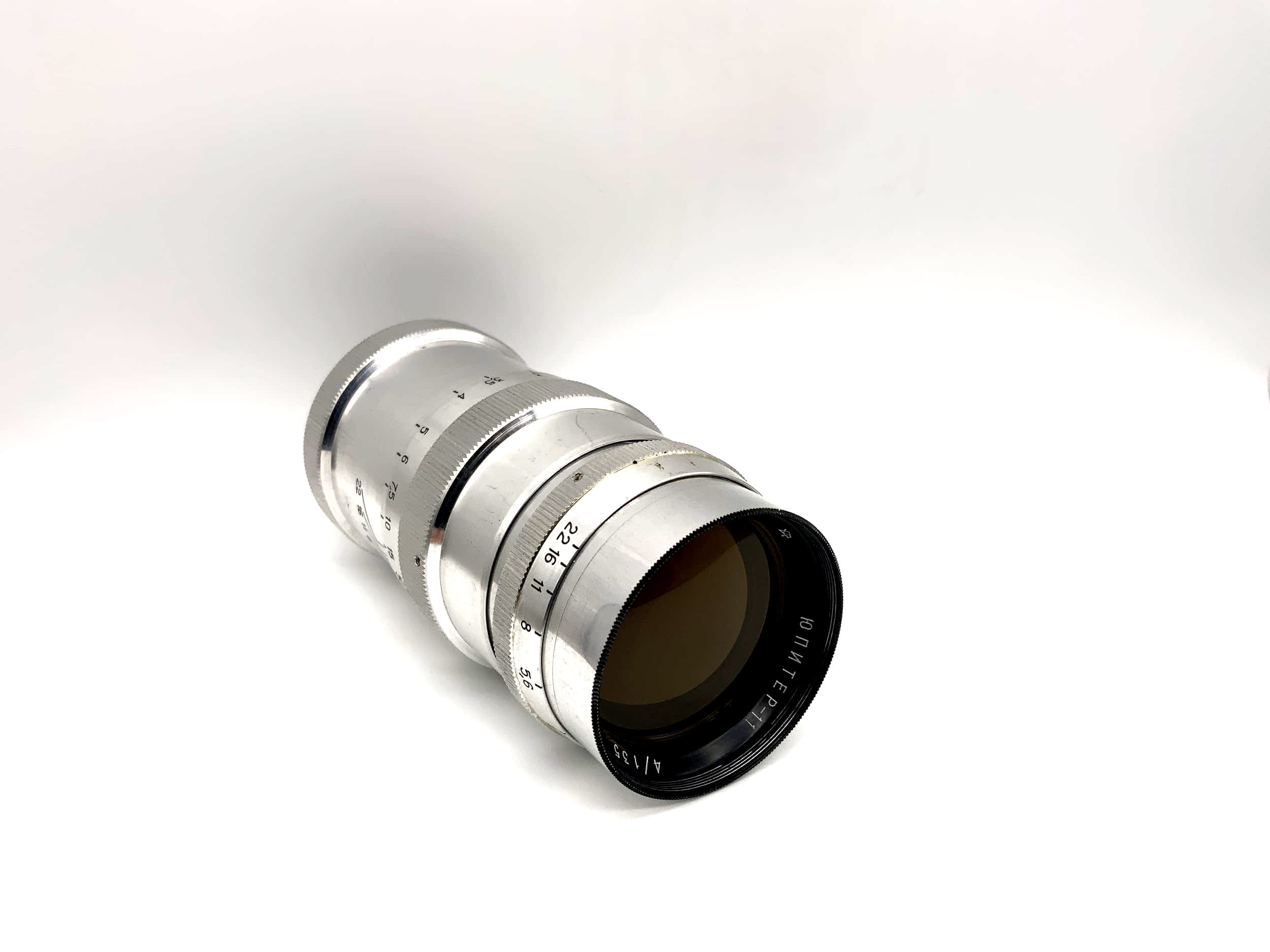 Objectif KMZ 135 mm 1:4 pour appareil photo télémétrique Jupiter-11 (M39)