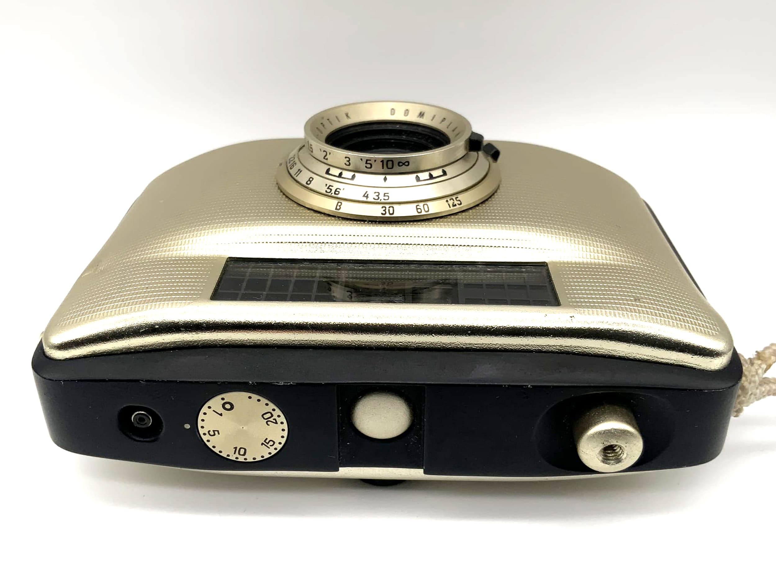 Appareil photo télémétrique Pentacon Penti II avec optique Meyer Domiplan V 1:3.5/30 or/noir