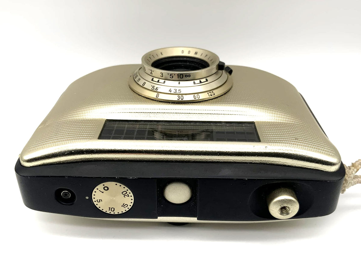 Appareil photo télémétrique Pentacon Penti II avec optique Meyer Domiplan V 1:3.5/30 or/noir