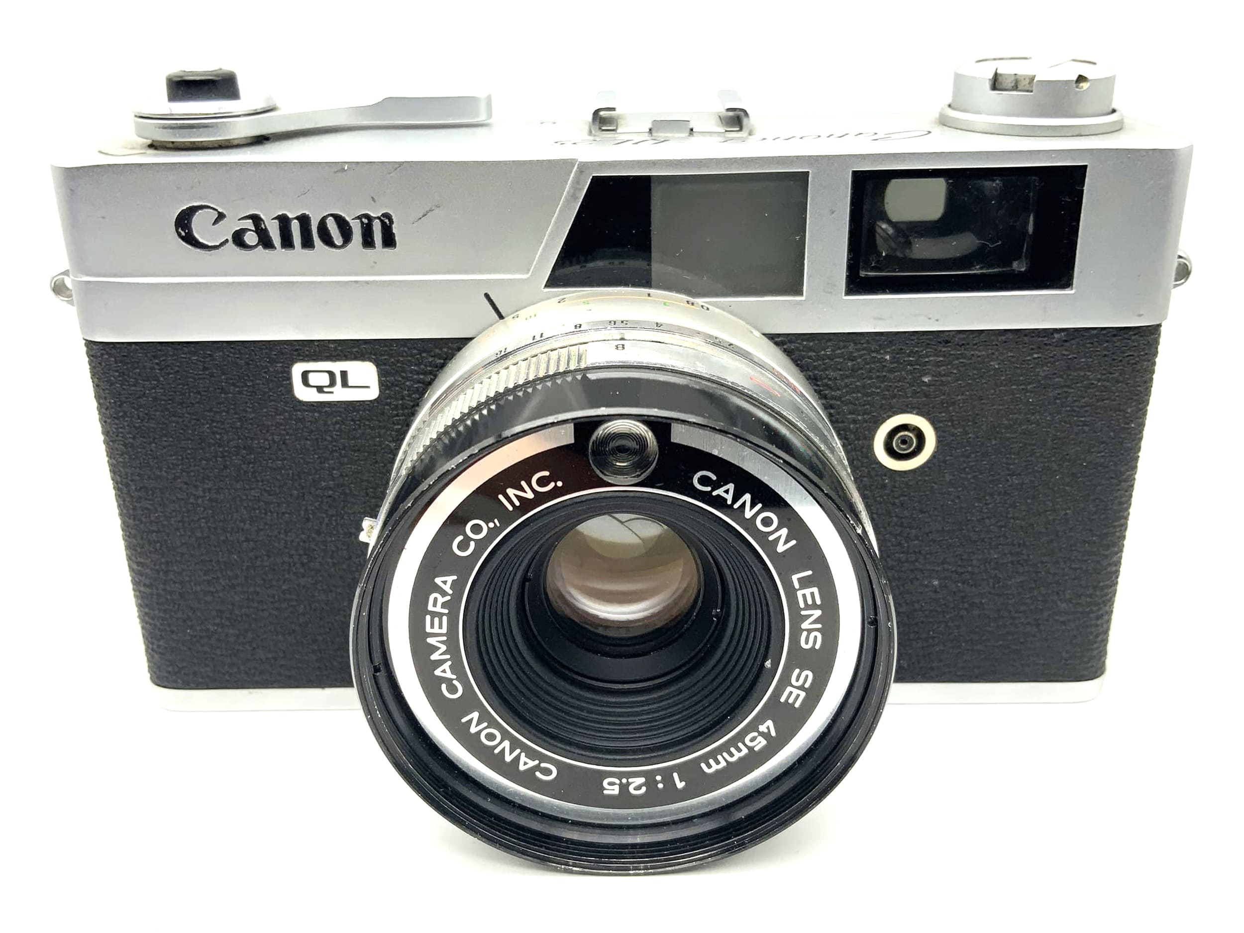 Canon Canonet QL 25 viewfinder camera with Canon Lens SE 45mm 1:2.5
