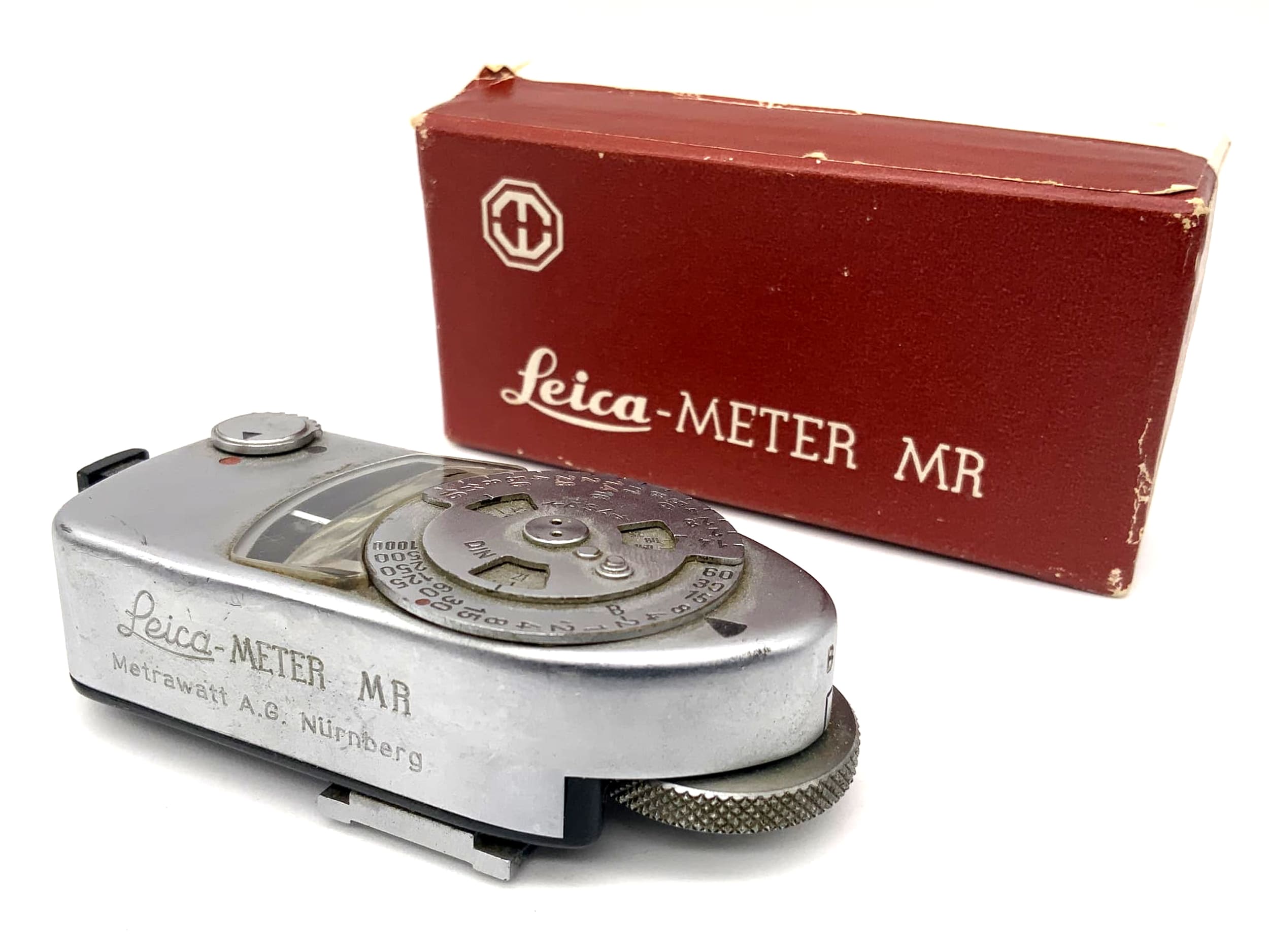 Posemètre Leica Meter MR Metrawatt pour appareils Leica M, chromé, dans son emballage d'origine
