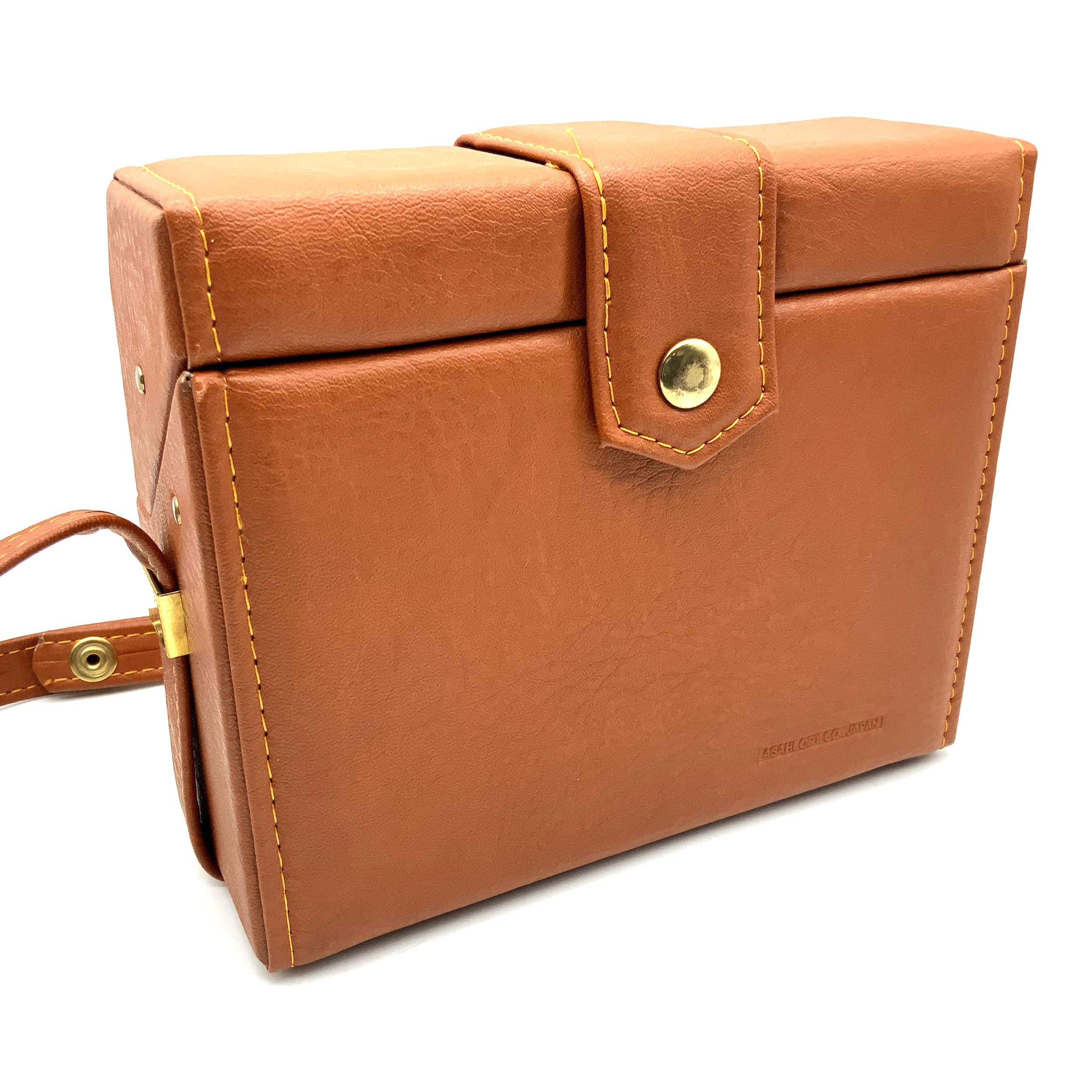 Pentax camera bag, brown, approx. 18x7x13cm, leather bag