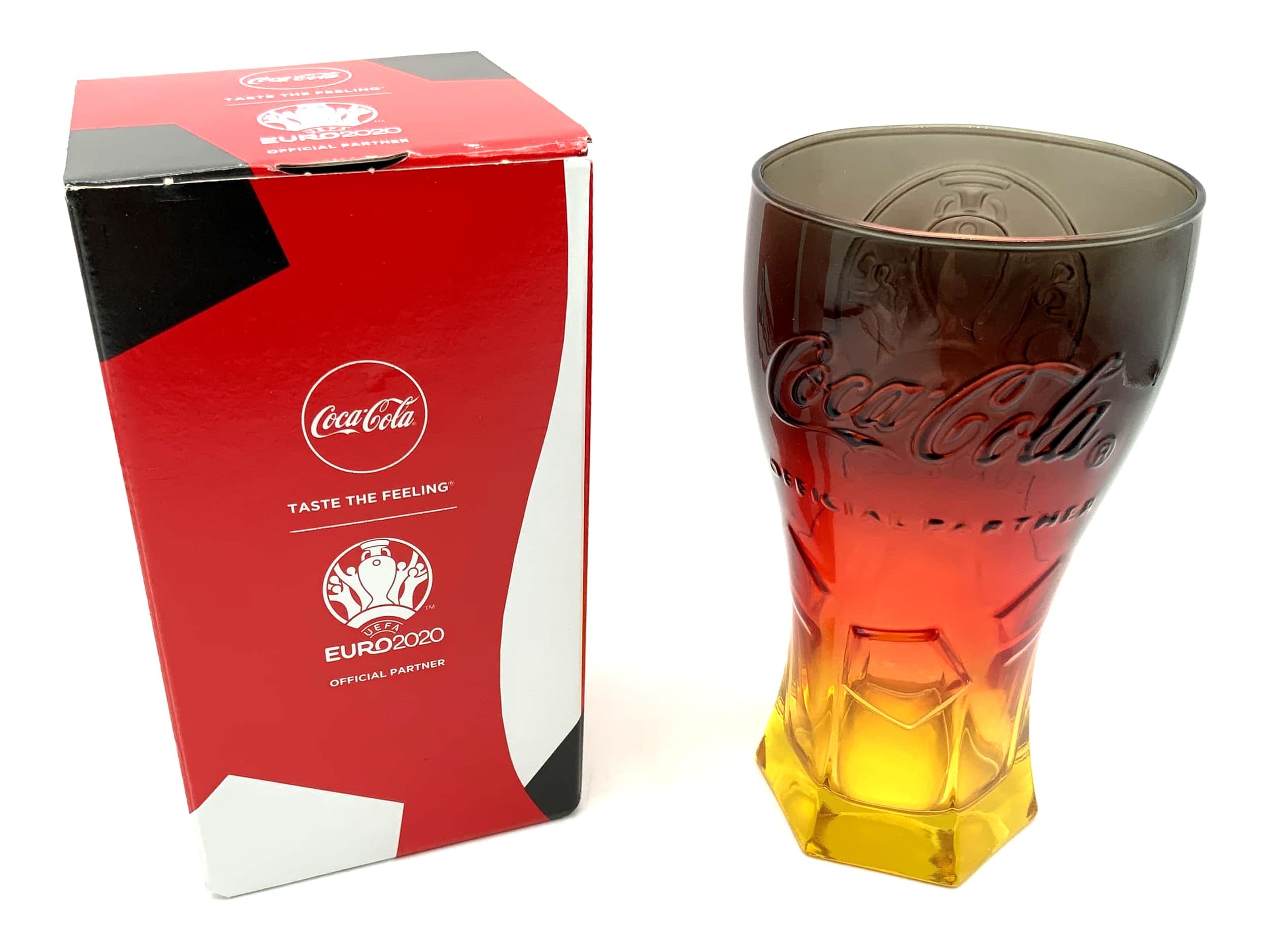 McDonald's Coca-Cola Glass Euro 2020 black, red, gold European Championship