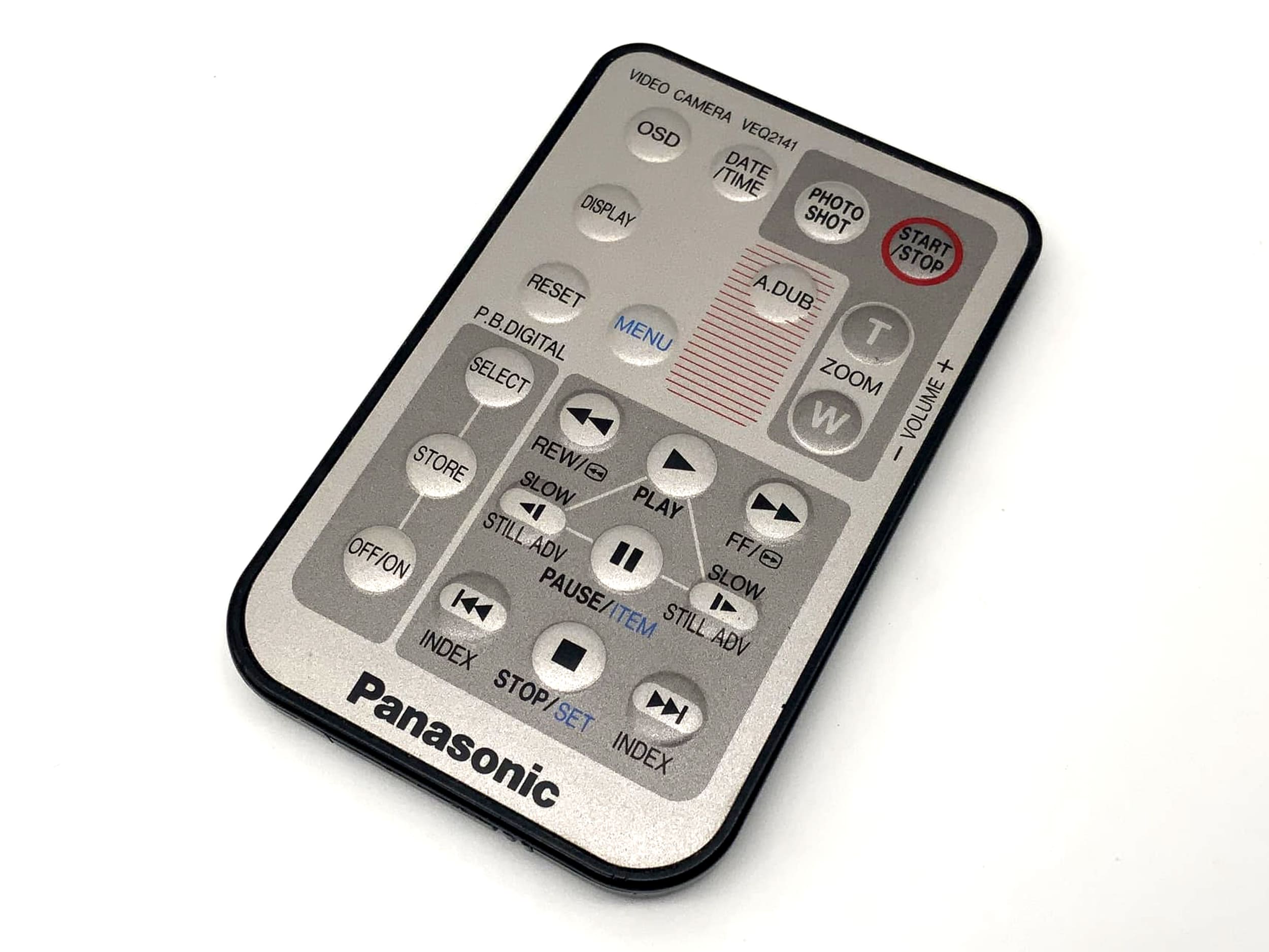 Panasonic VEQ2141 silver remote control for camcorders