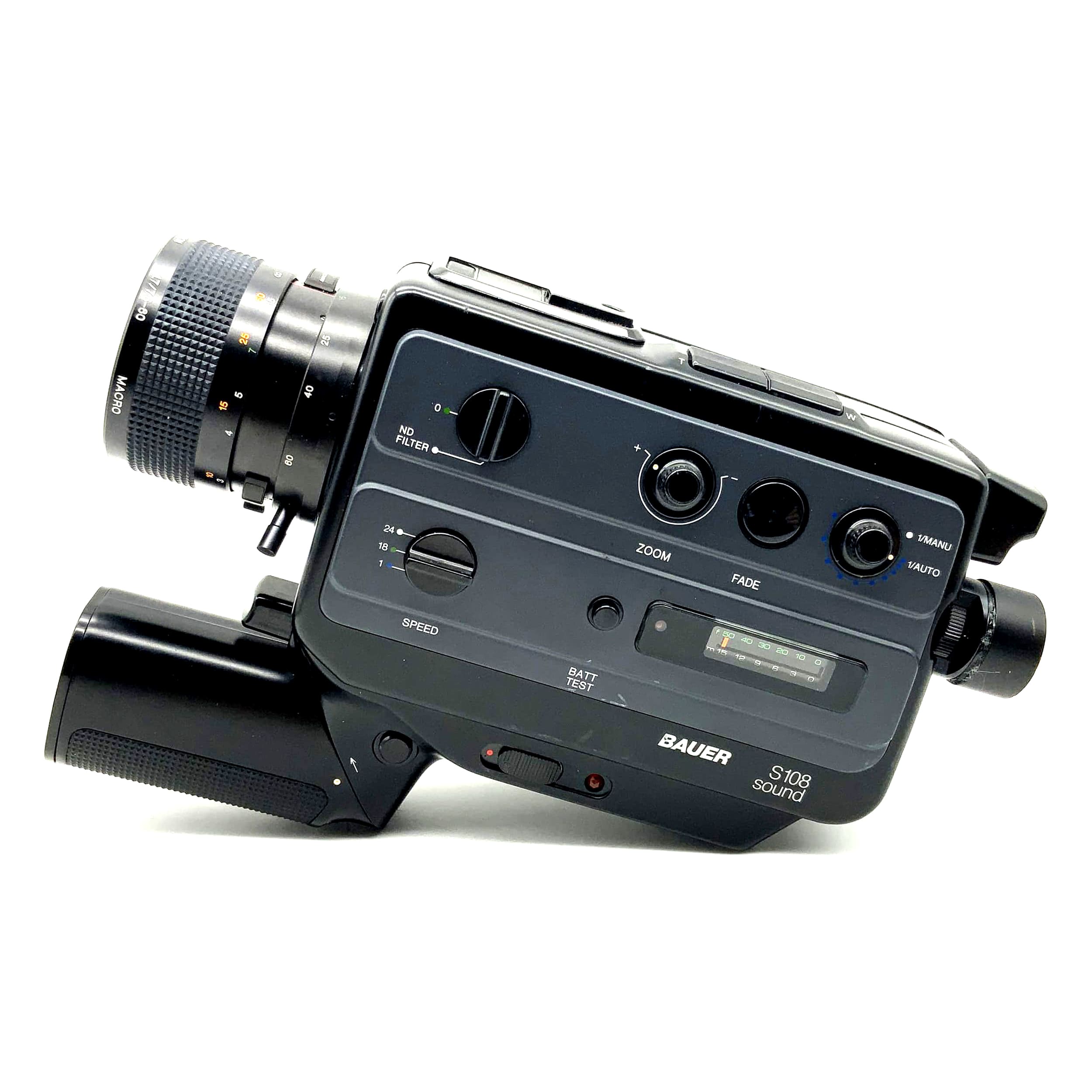 Caméra sonore Bauer S108 avec objectif macro Neovaron 1.7/7.5-60 Super 8