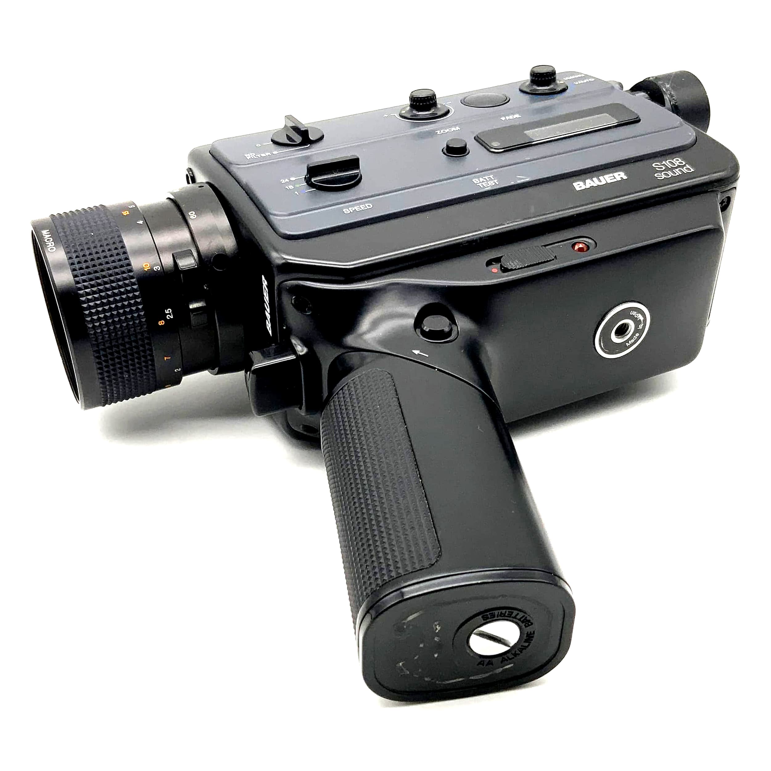 Caméra sonore Bauer S108 avec objectif macro Neovaron 1.7/7.5-60 Super 8