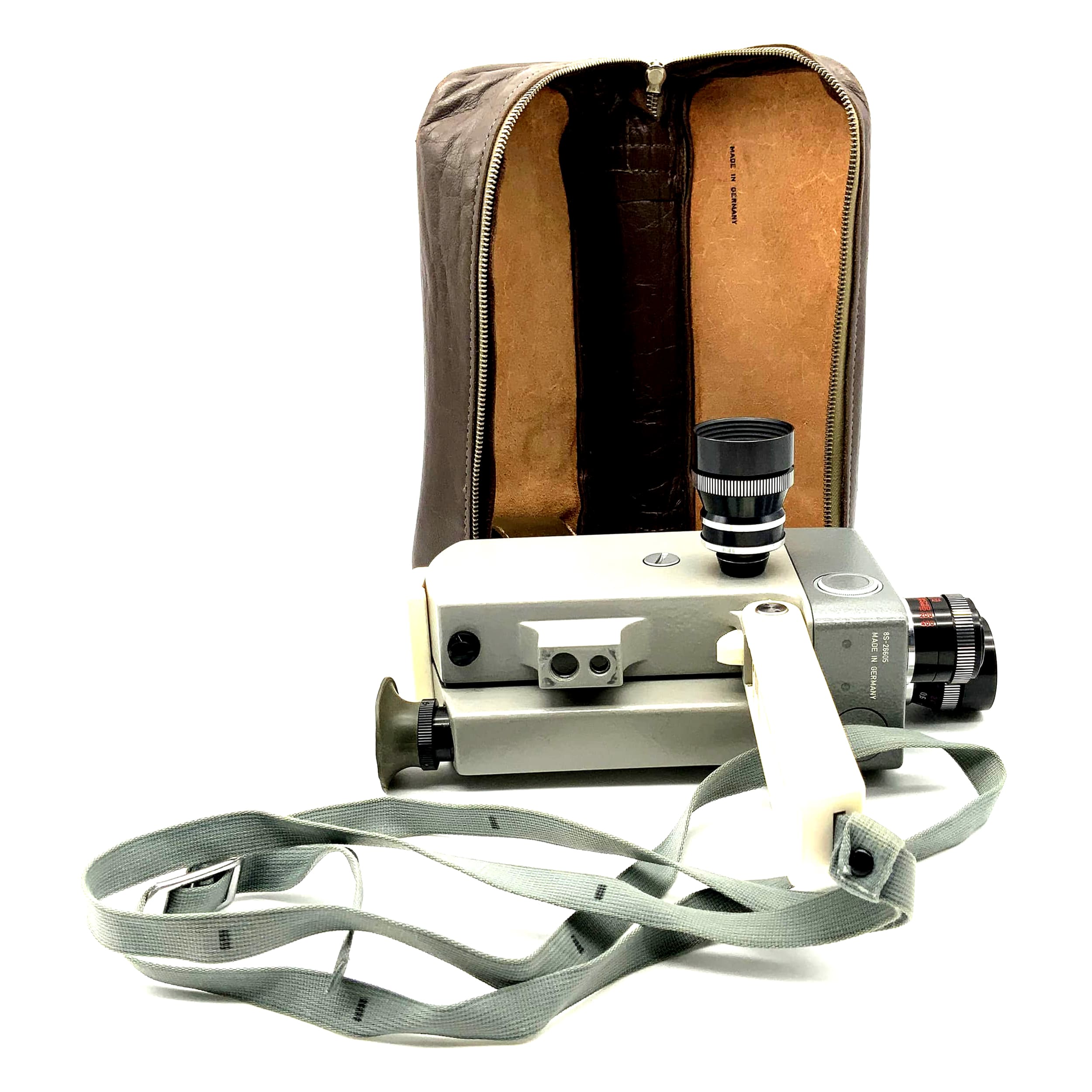 Caméra argentique Leicina 85 avec 2 objectifs et sac. Caméra Super 8.