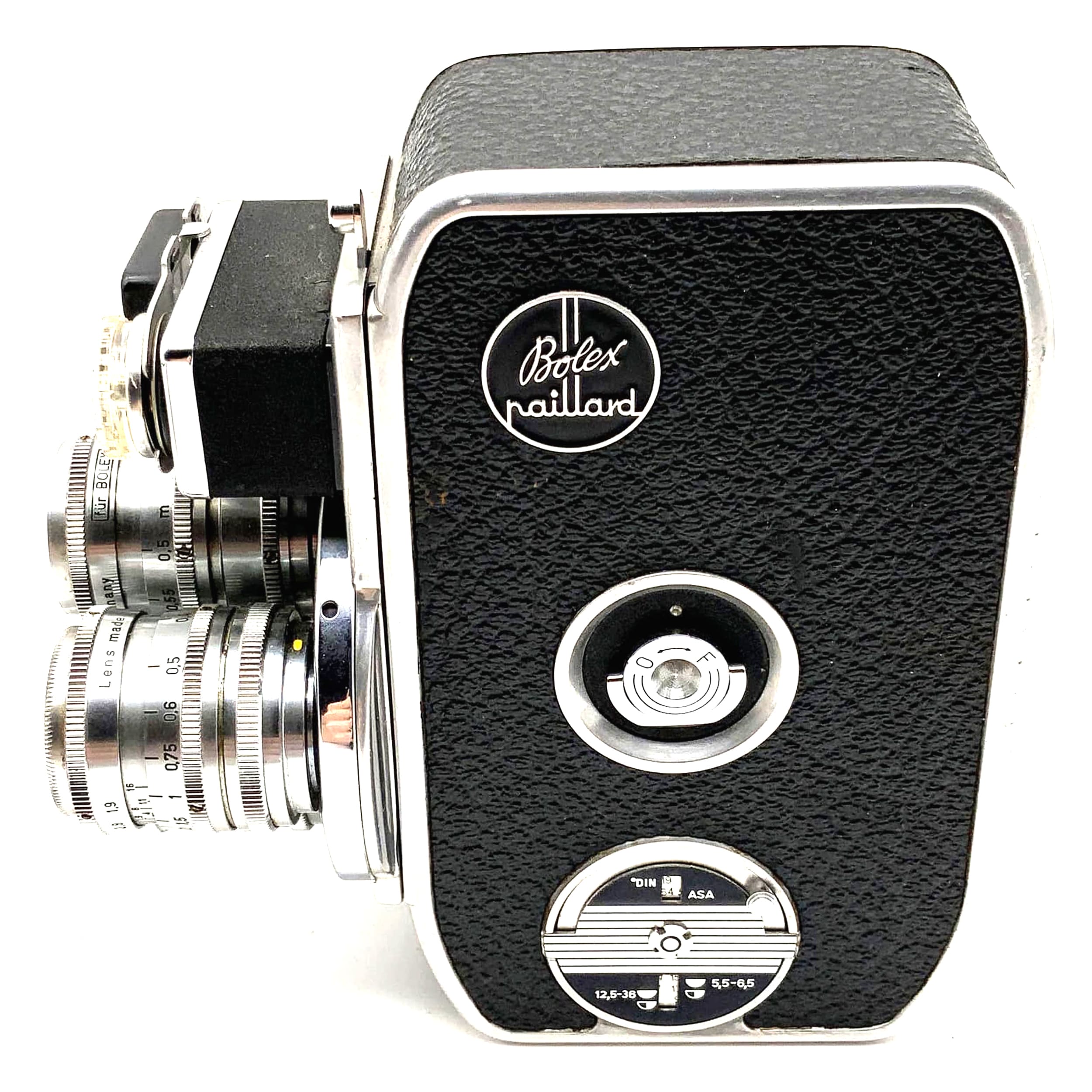 Caméra Bolex D8L Paillard avec caméra Xenar, Xenoplan et Cinegon Super 8
