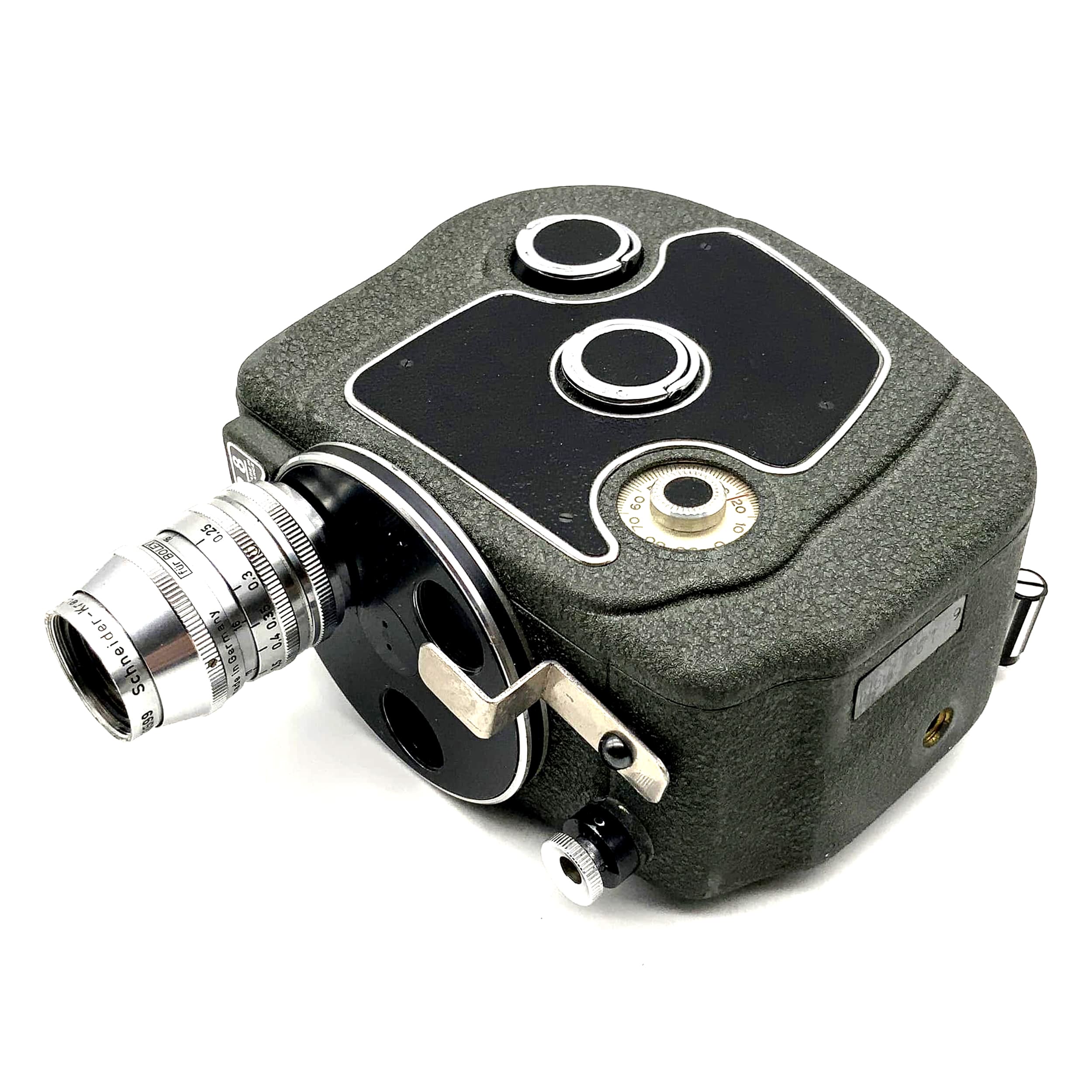 Caméra Beaulieu TR8 avec mécanisme d'avancement Cinegon 1:1.8/5.5, caméra Super 8
