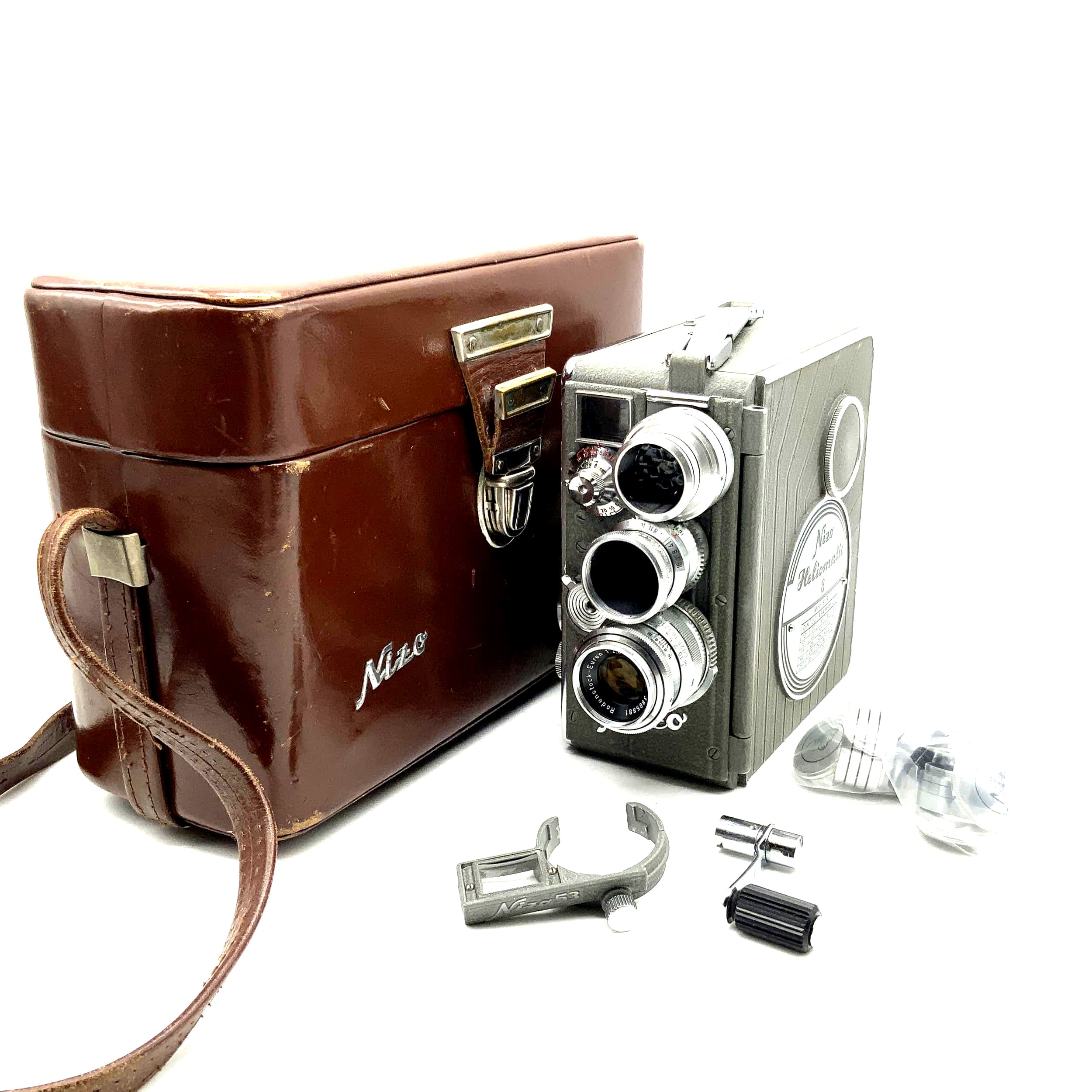 Caméra argentique Braun Nizo Heliomatic 8 S2R avec objectif Super 8 Euron 1:2.8 f=37,5 mm
