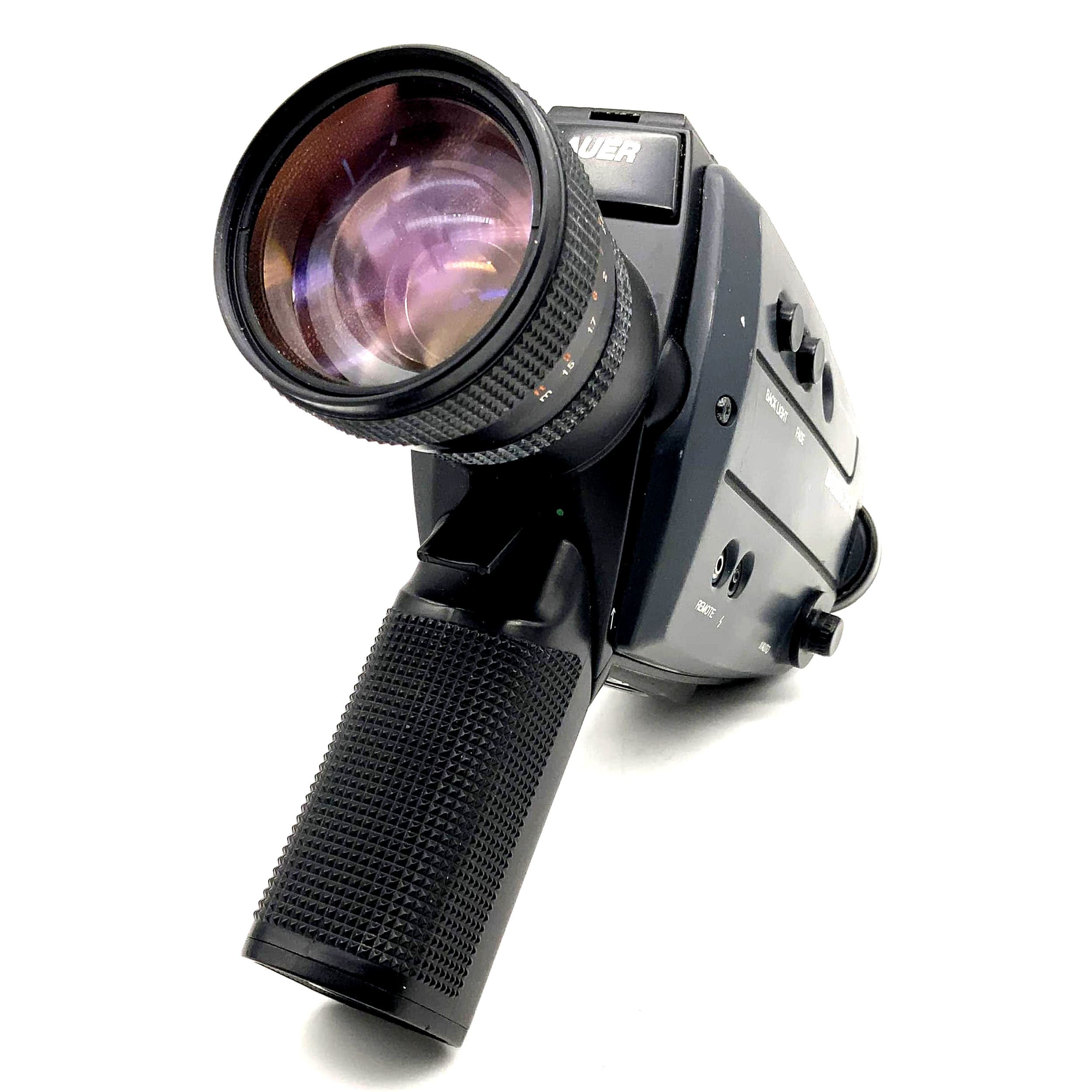 Caméra argentique Bauer C107 XL avec objectif Neovaron 1.2/7-45mm Super 8